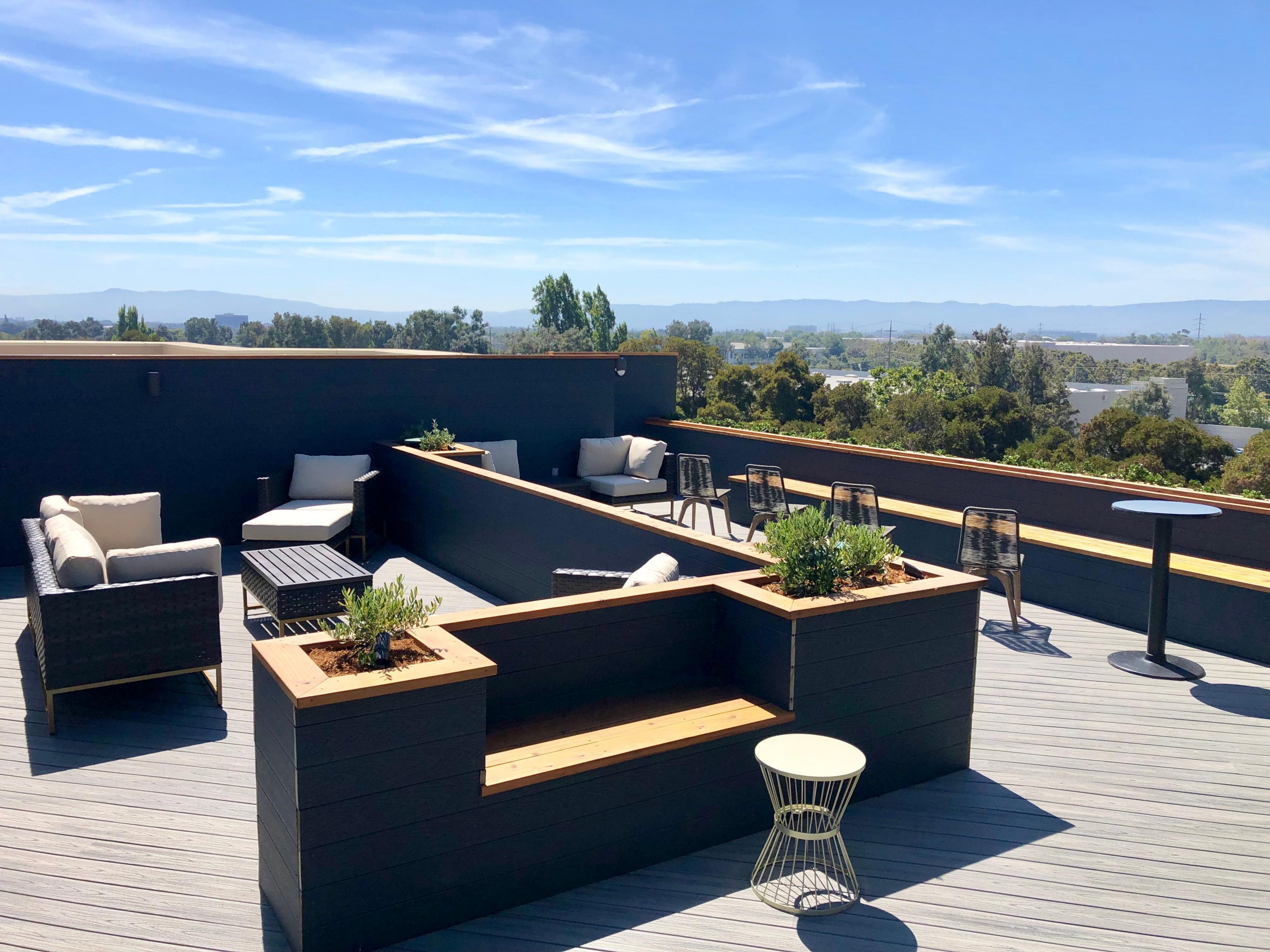 Enjoy views of San Jose and San Francisco Bay from our rooftop.