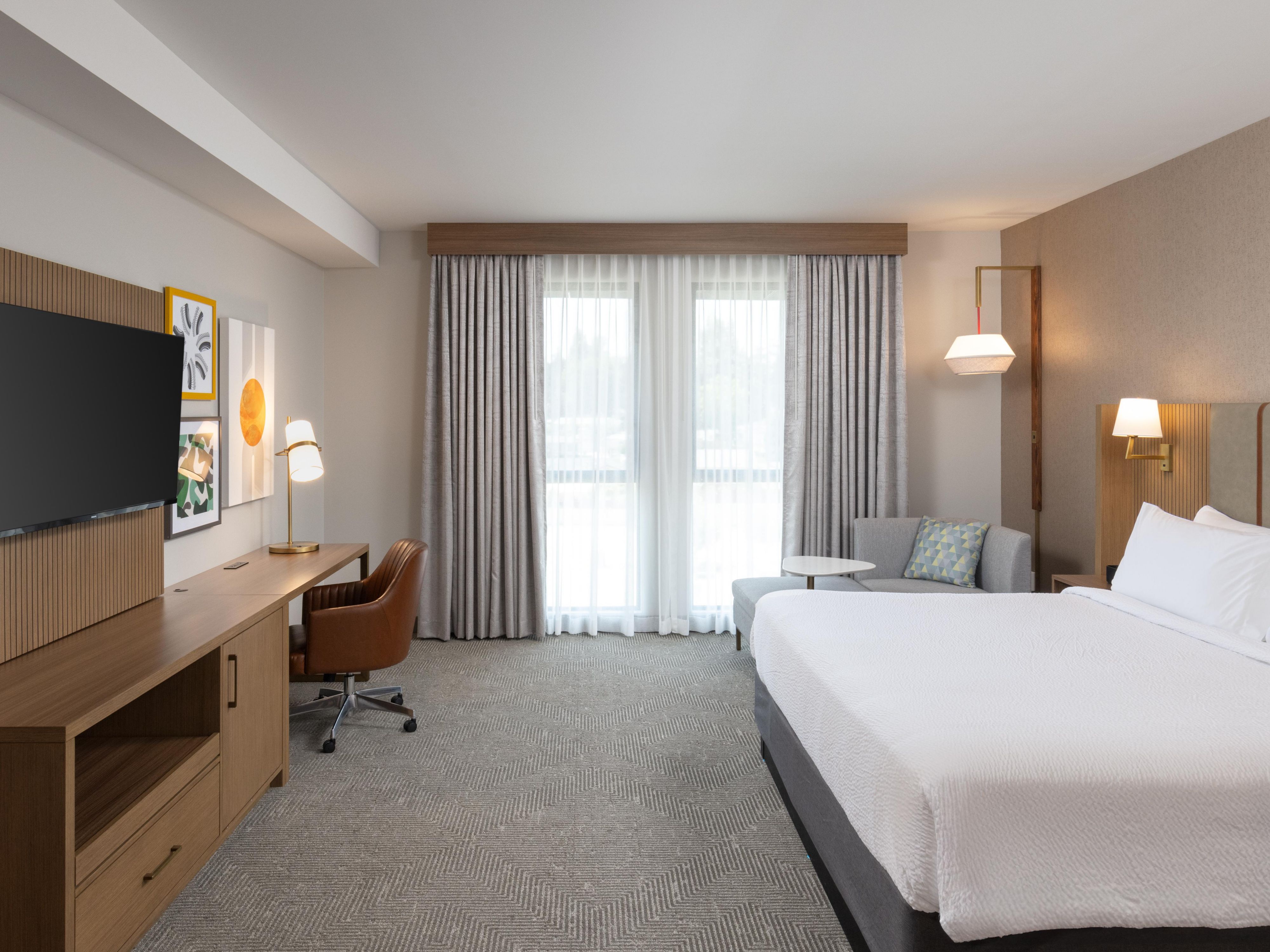 Our guest rooms are thoughtfully designed with you in mind.