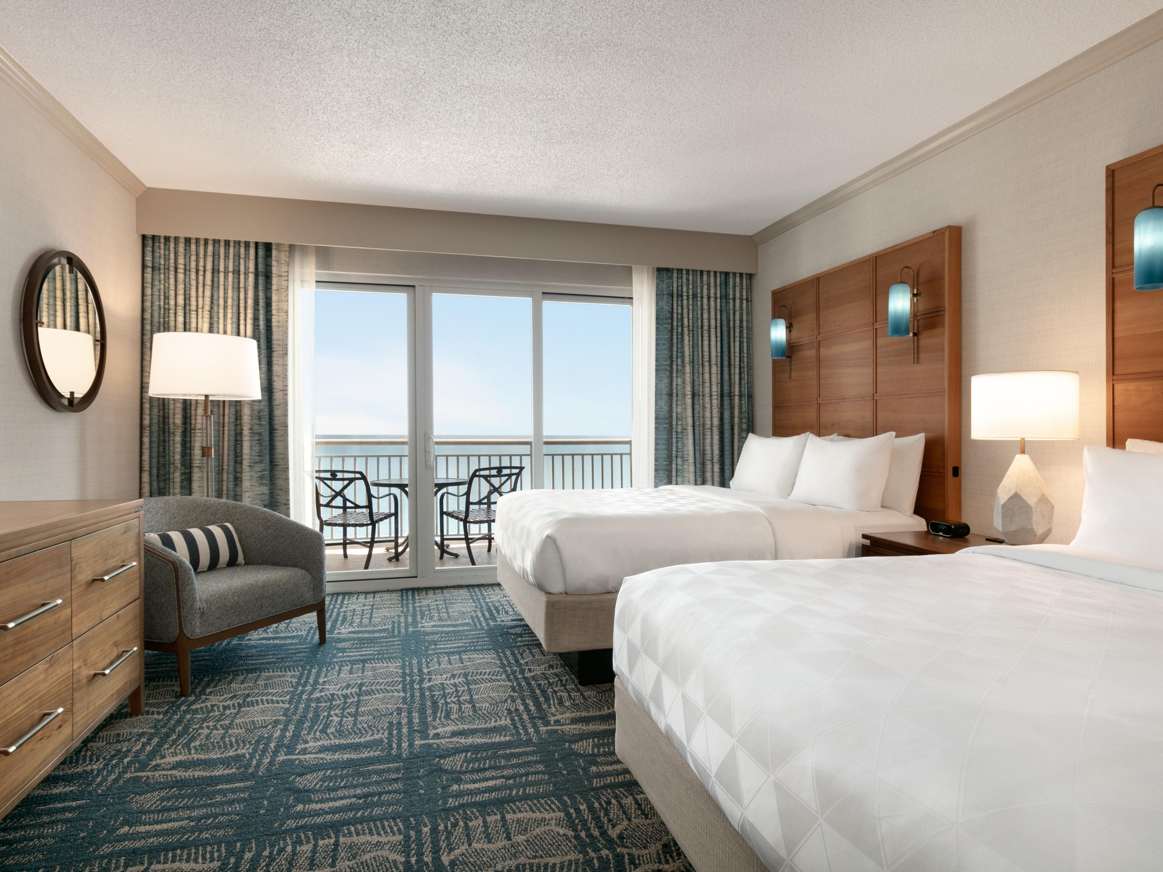 Relax in our Two Queen Beds room with daily housekeeping service.