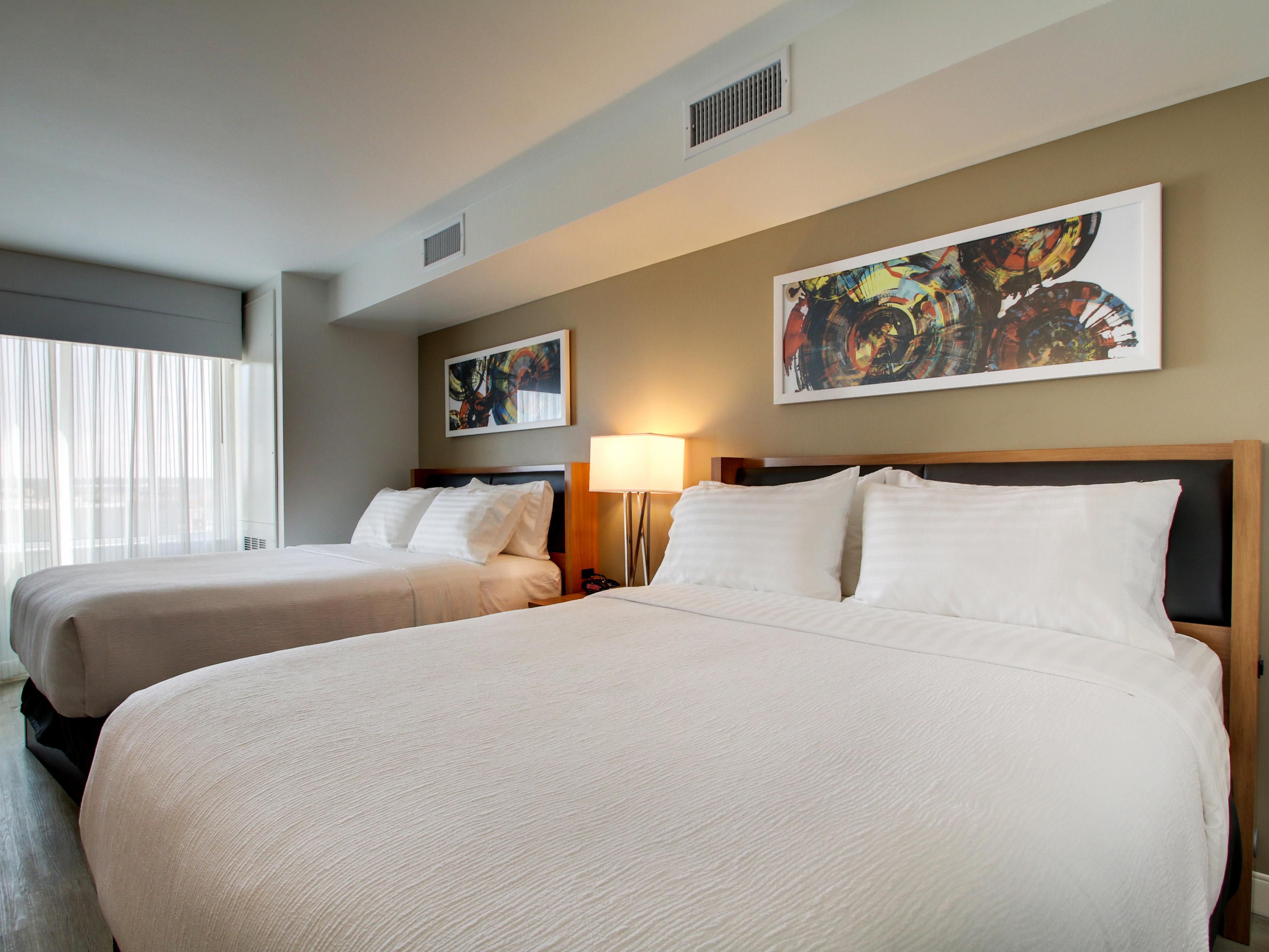 Choose the Holiday Inn & Suites Peoria At Grand Prairie. Our rooms are designed with your comfort in mind, including all the amenities needed for a convenient and relaxing stay. We strive to ensure every guest has a peaceful and enjoyable experience at our hotel.