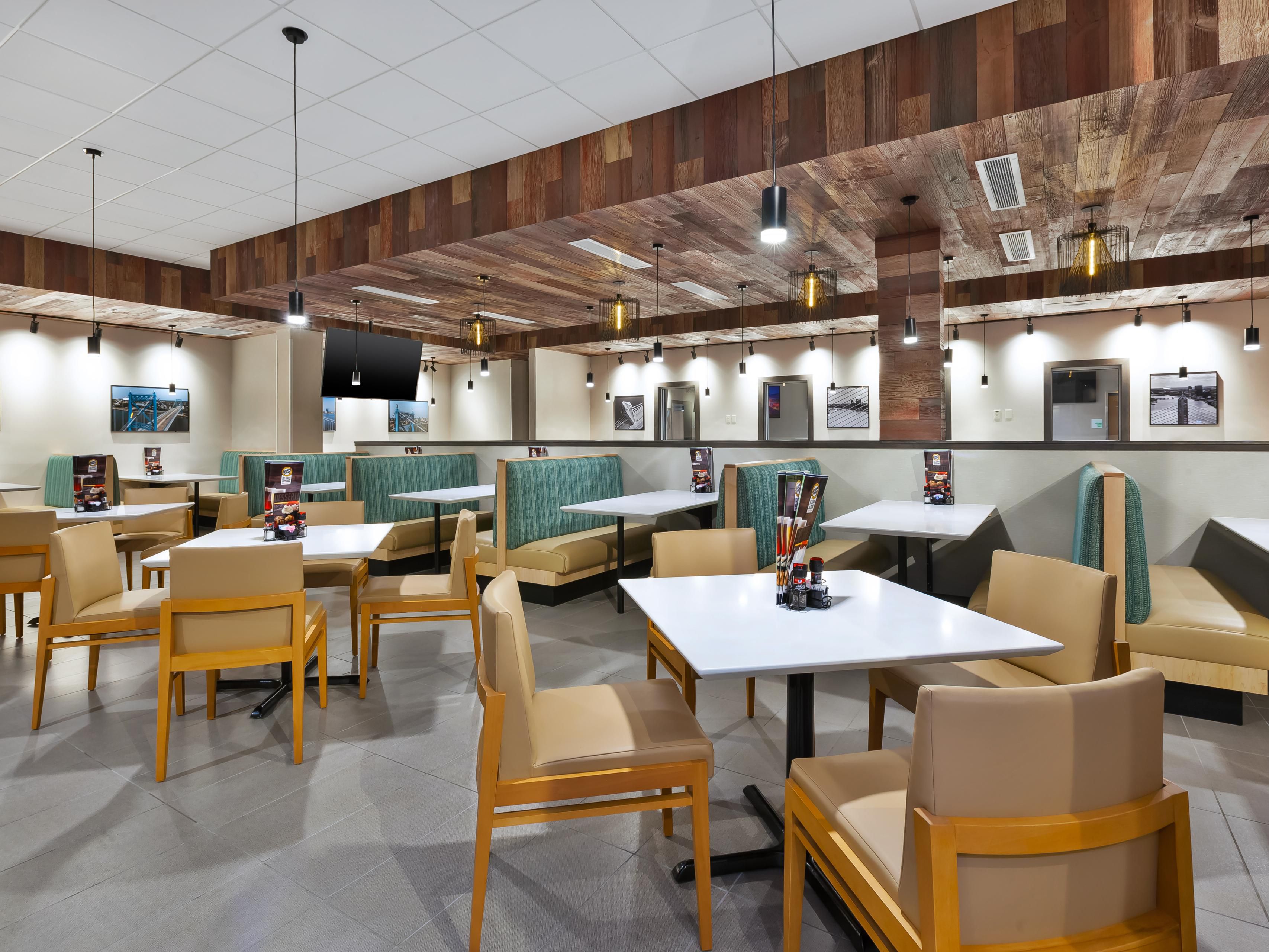 Start your day right with a freshly made-to-order breakfast at Ground Round Bar & Grill, where kids under 12 eat free!  Choose from a variety of delicious options prepared just for you, ensuring a delightful and energizing morning meal to kickstart your day.