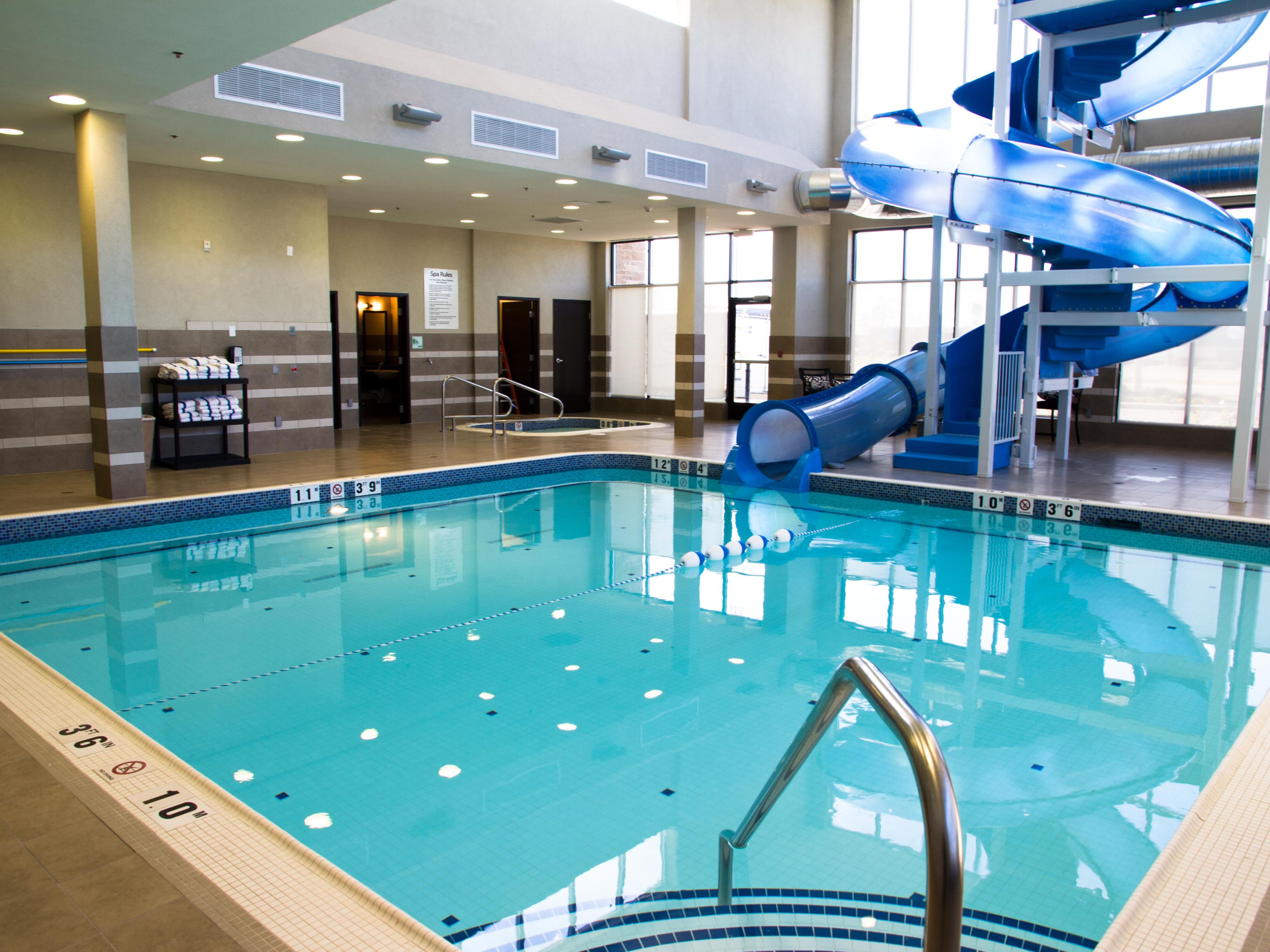 Swimming Pool & Waterslide at Holiday Inn & Suites Red Deer South
