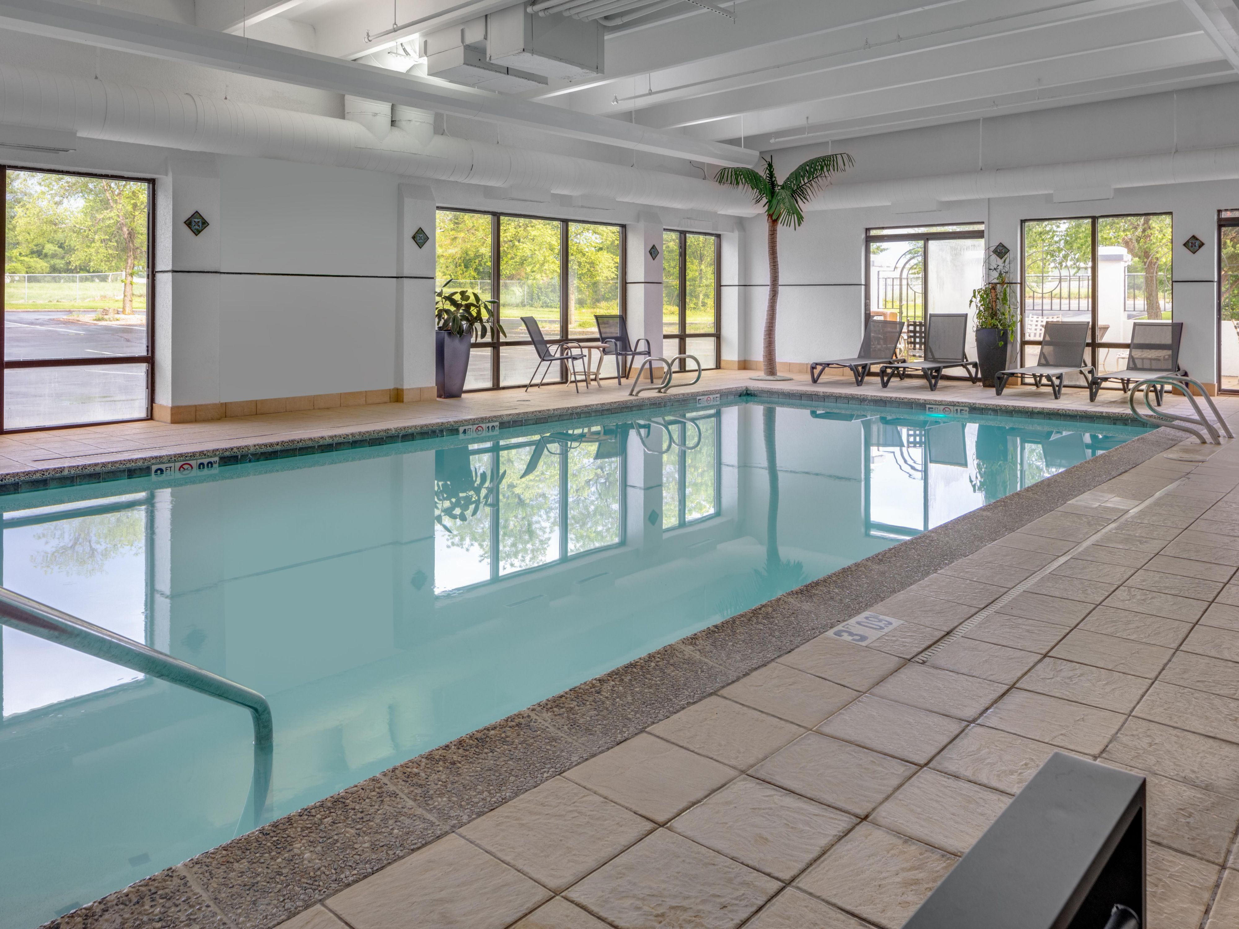 Relax in our heated indoor pool and indoor hot tub, stay committed to your routine in our extensive Fitness Center, take advantage of self-serve laundry services, and stay productive in our spacious Business Center.