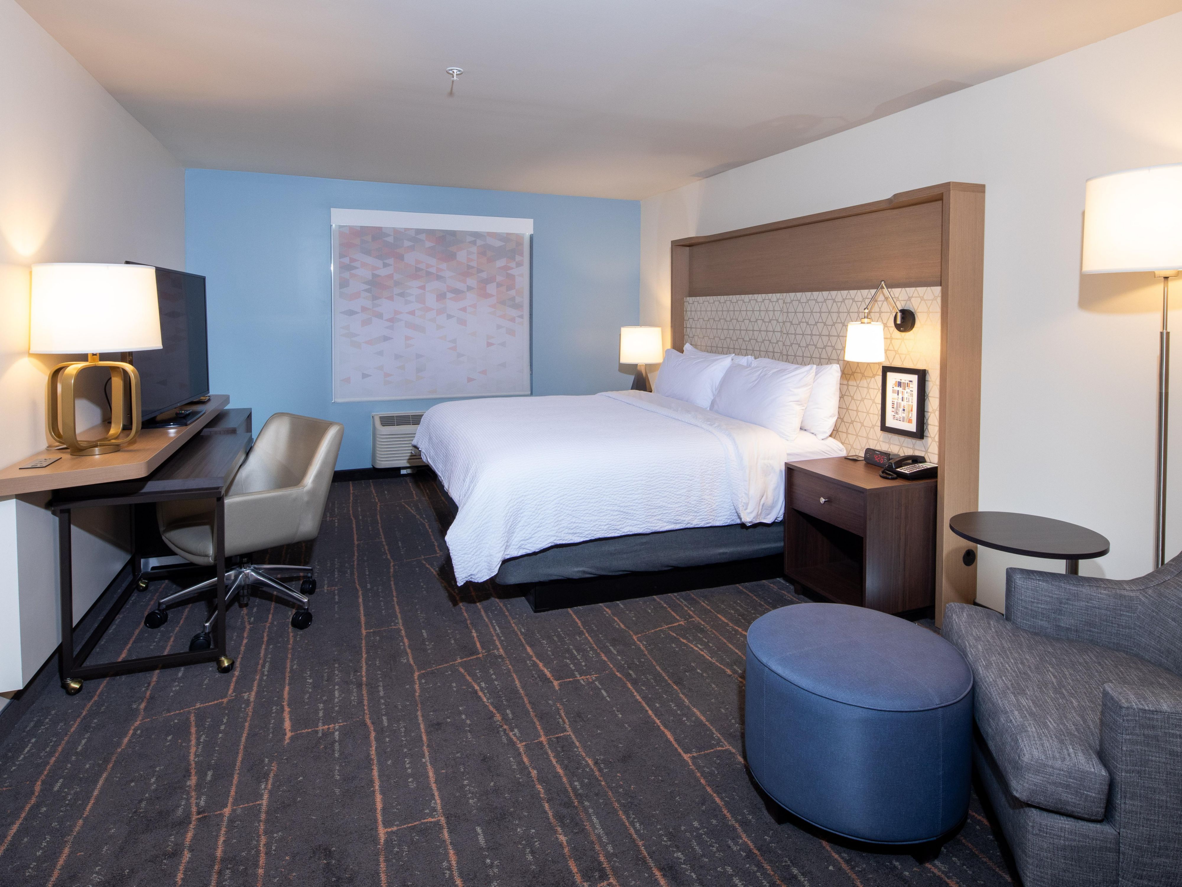 Pull back the covers, hop in and catch your favorite TV show.