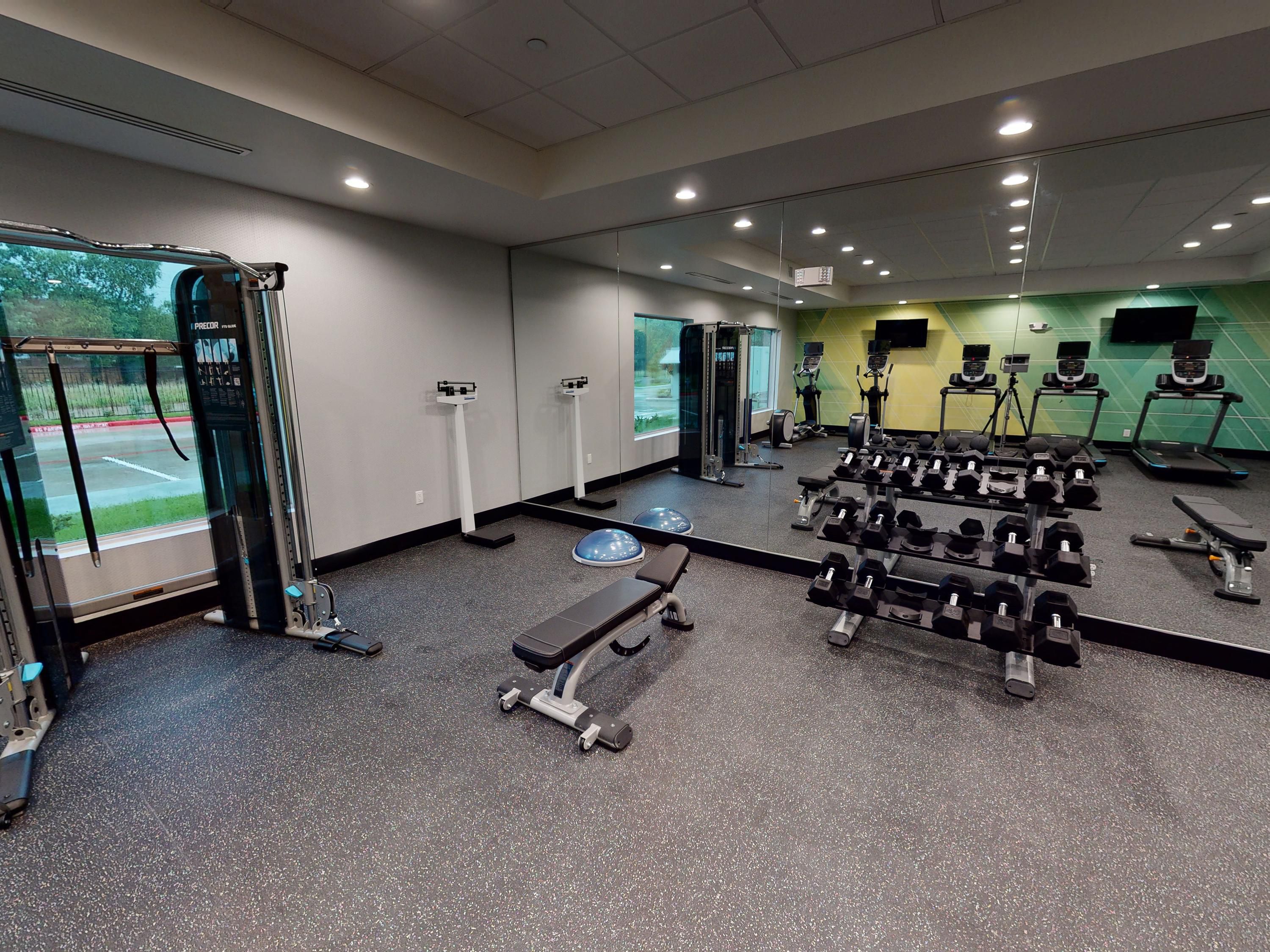 Don't let your travels be an excuse to not meet your goals. Come down to the first floor and get a great workout inside of our fitness center, open all day exclusively for our hotel guests! 