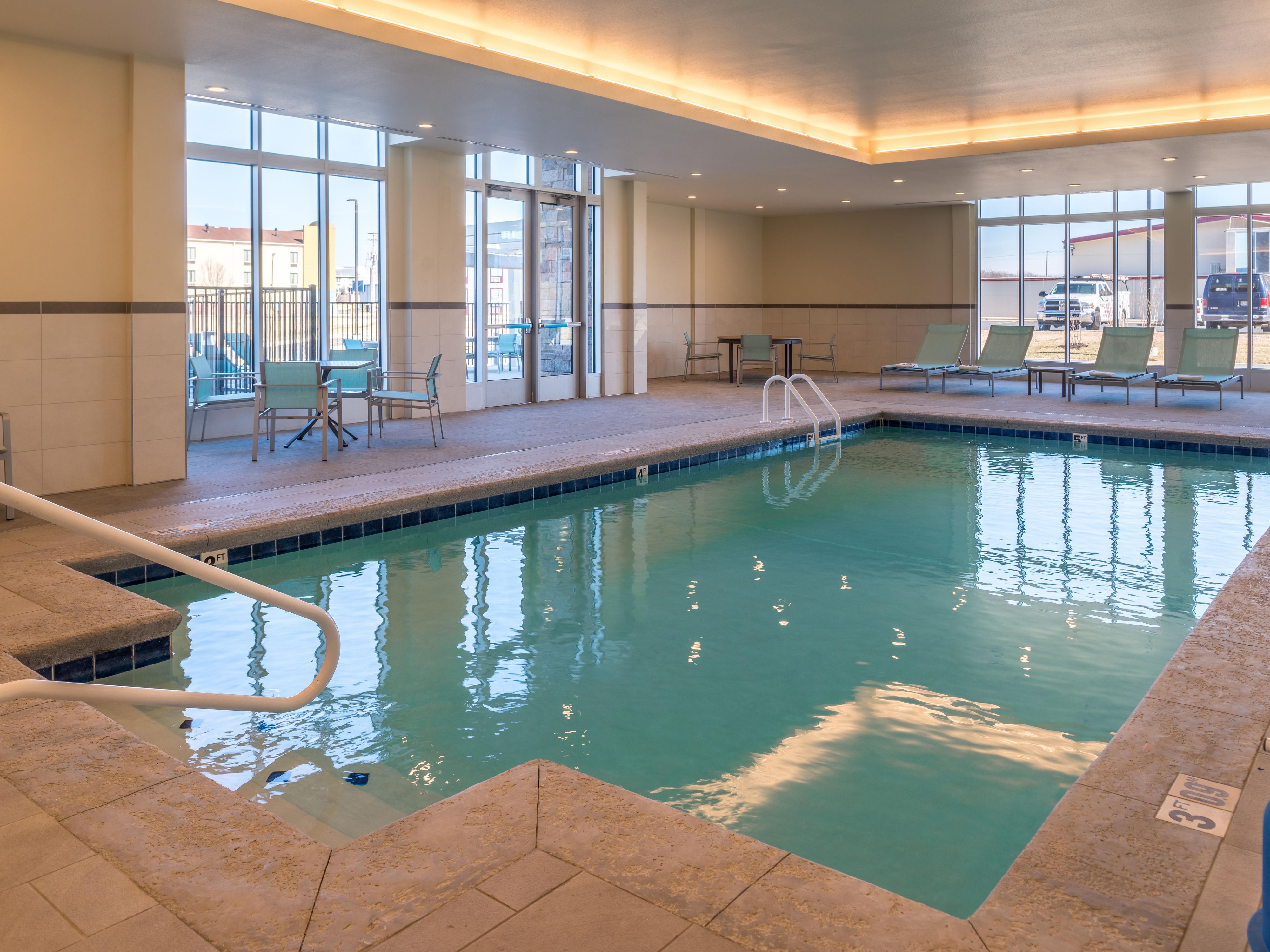 Take a dip! Our indoor swimming pool is open year round.