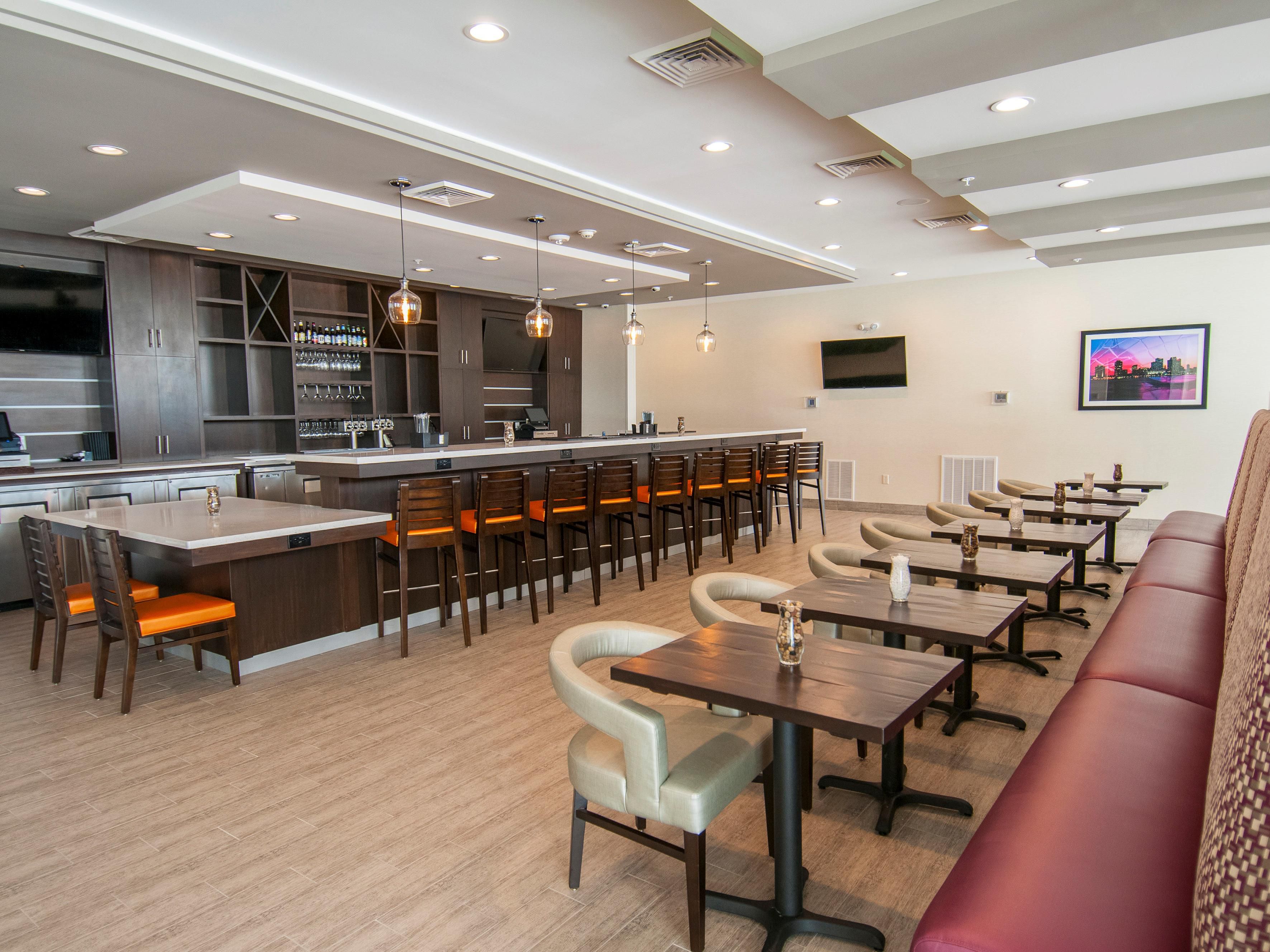 Extended stay or weekend getaway, NOLA Bar & Grill is a great atmosphere for all guests to enjoy the delicious American cuisine. Whether it's the busy business traveler wanting to grab and quick bite, or the entire family. We offer something for everyone, our kids 12 and under eat free! Daily specials and Happy Hour is from 5pm-7pm.