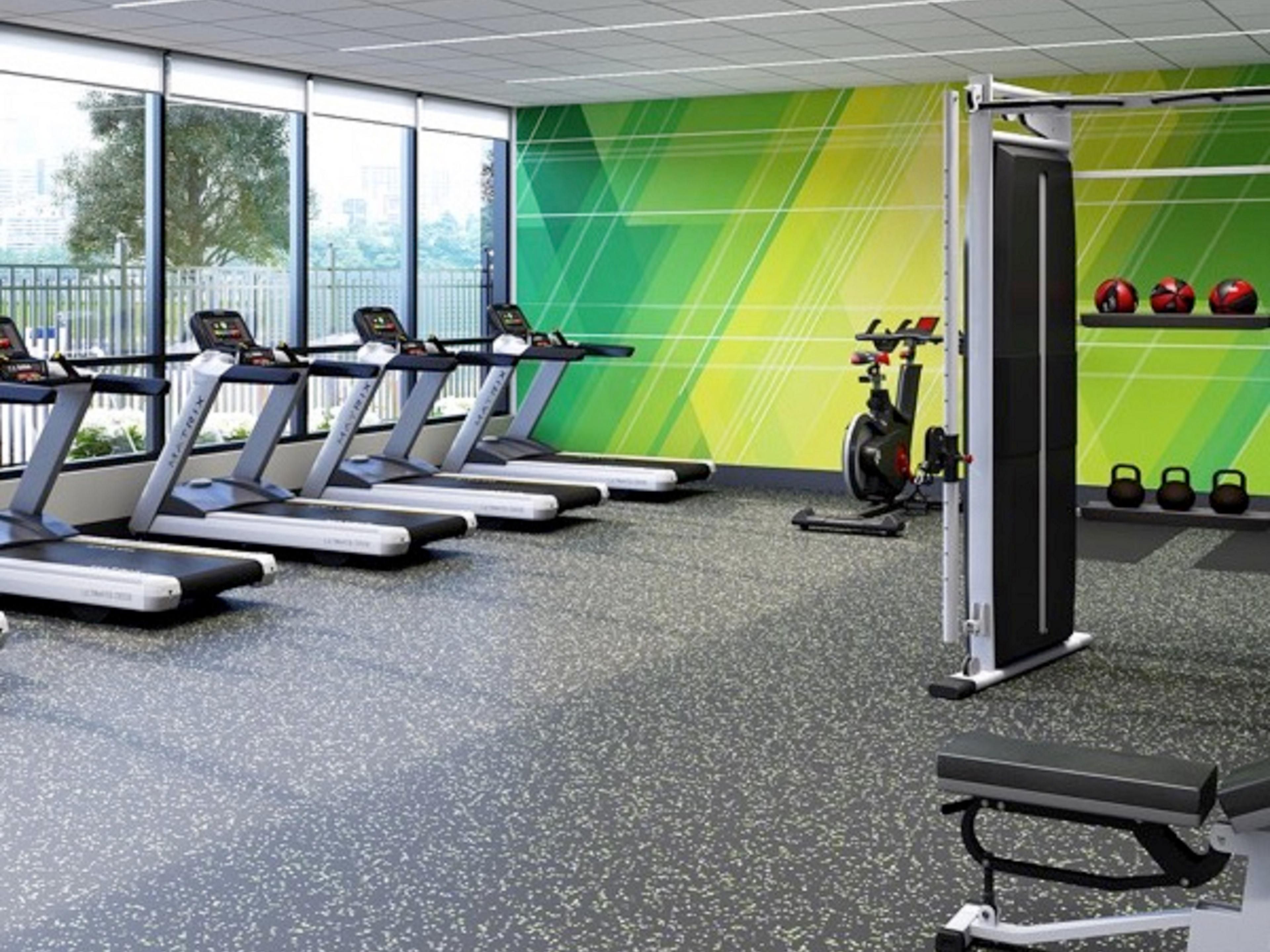 Get your workout on 24/7 in our newly designed fitness center!