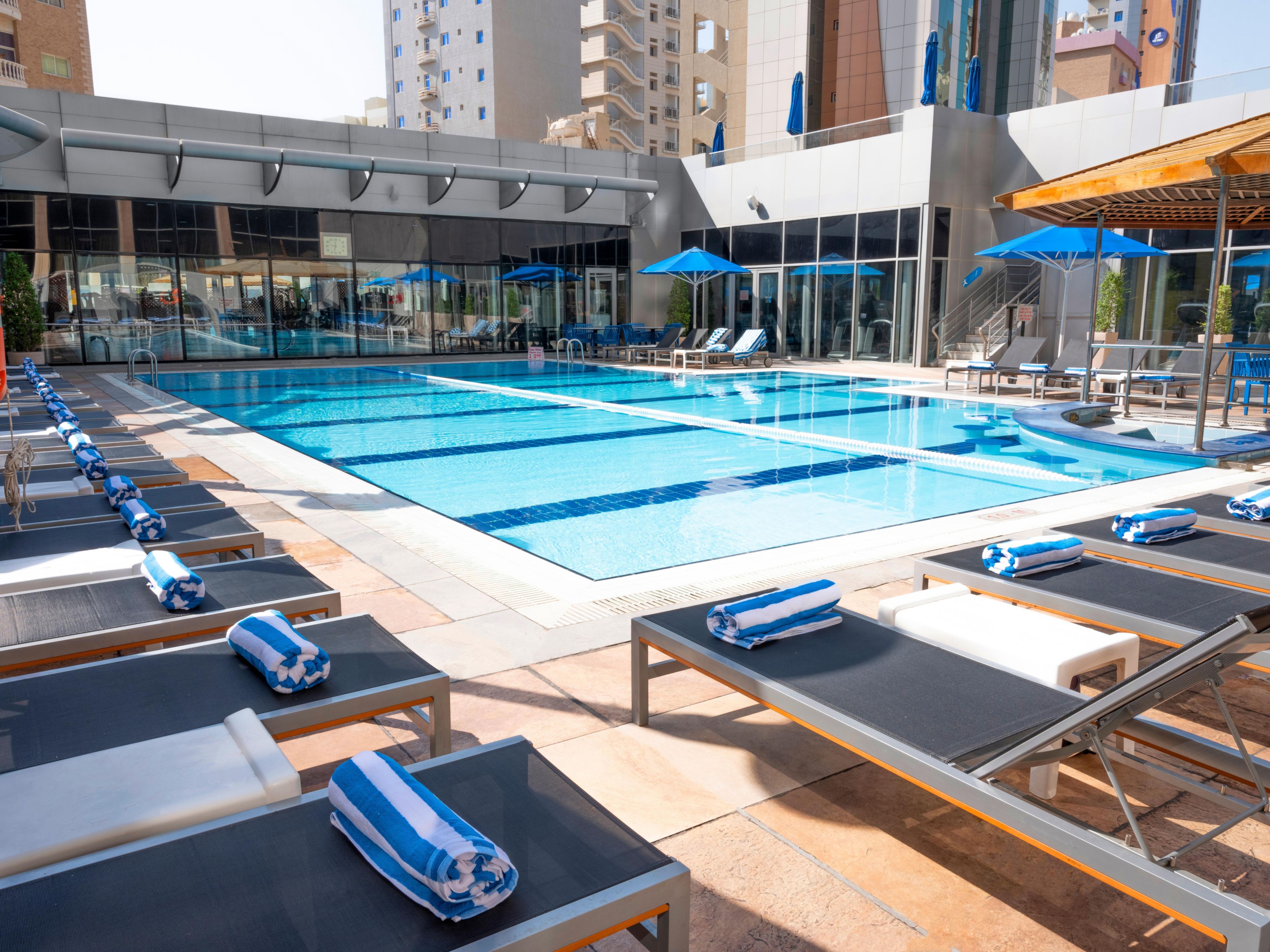 Enjoy a refreshing soak at our outdoor pool