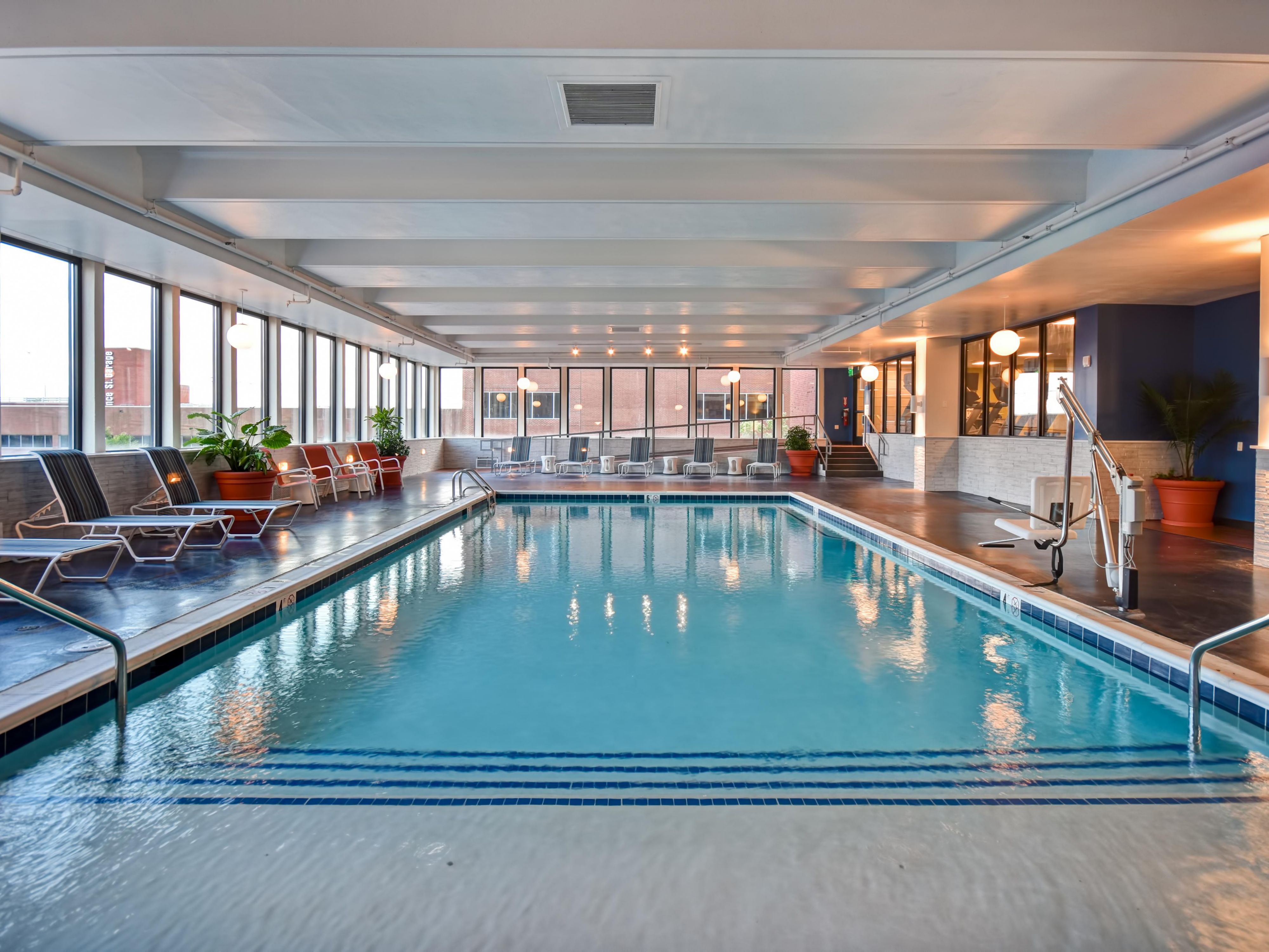 You can go for a swim, rain or shine, in our indoor pool.