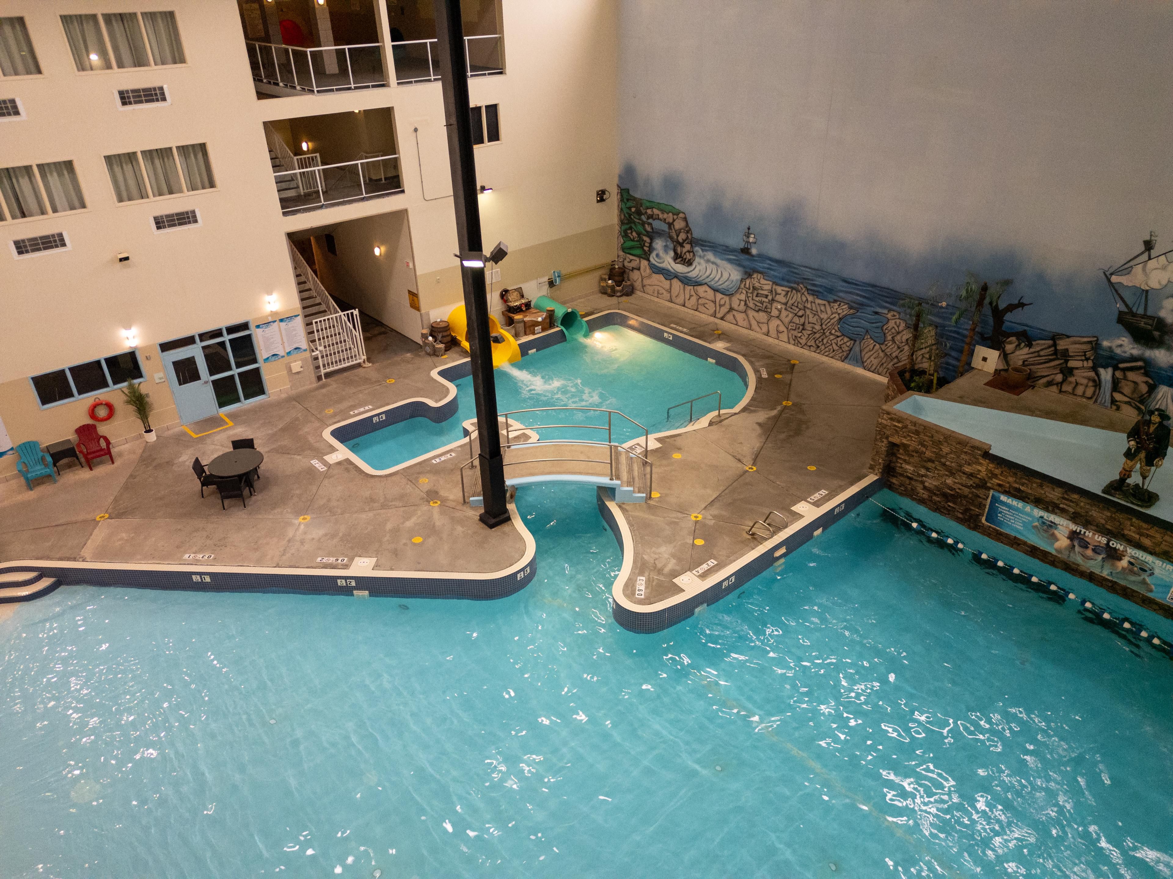 Holiday Inn Lethbridge offers more than just a stay – it's a gateway to Mariner's Cove Waterpark, where guests can make a splash in the wave pool, thrilling waterslides, and kid's splash zone. Perfect for birthday parties and celebrations!