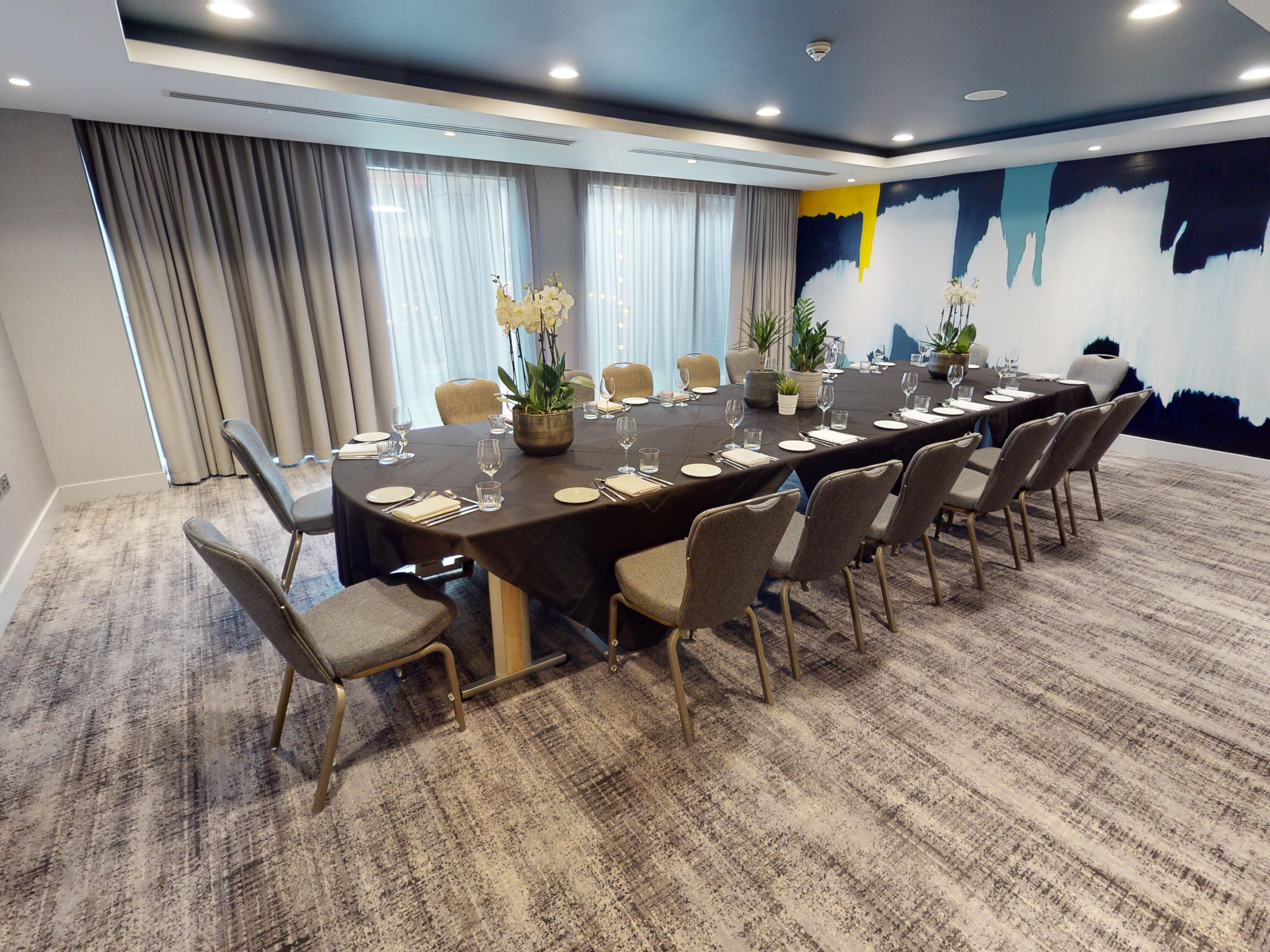 Our event spaces embrace the spirit of the Manchester music scene with all our rooms named after Manchester’s famously celebrated musicians and the legendary night spot, The Hacienda.
With modern artwork and quirky lighting, we have a range of flexible spaces to host your event.
Bespoke menus and trusted event partners, no detail is overlooked.
