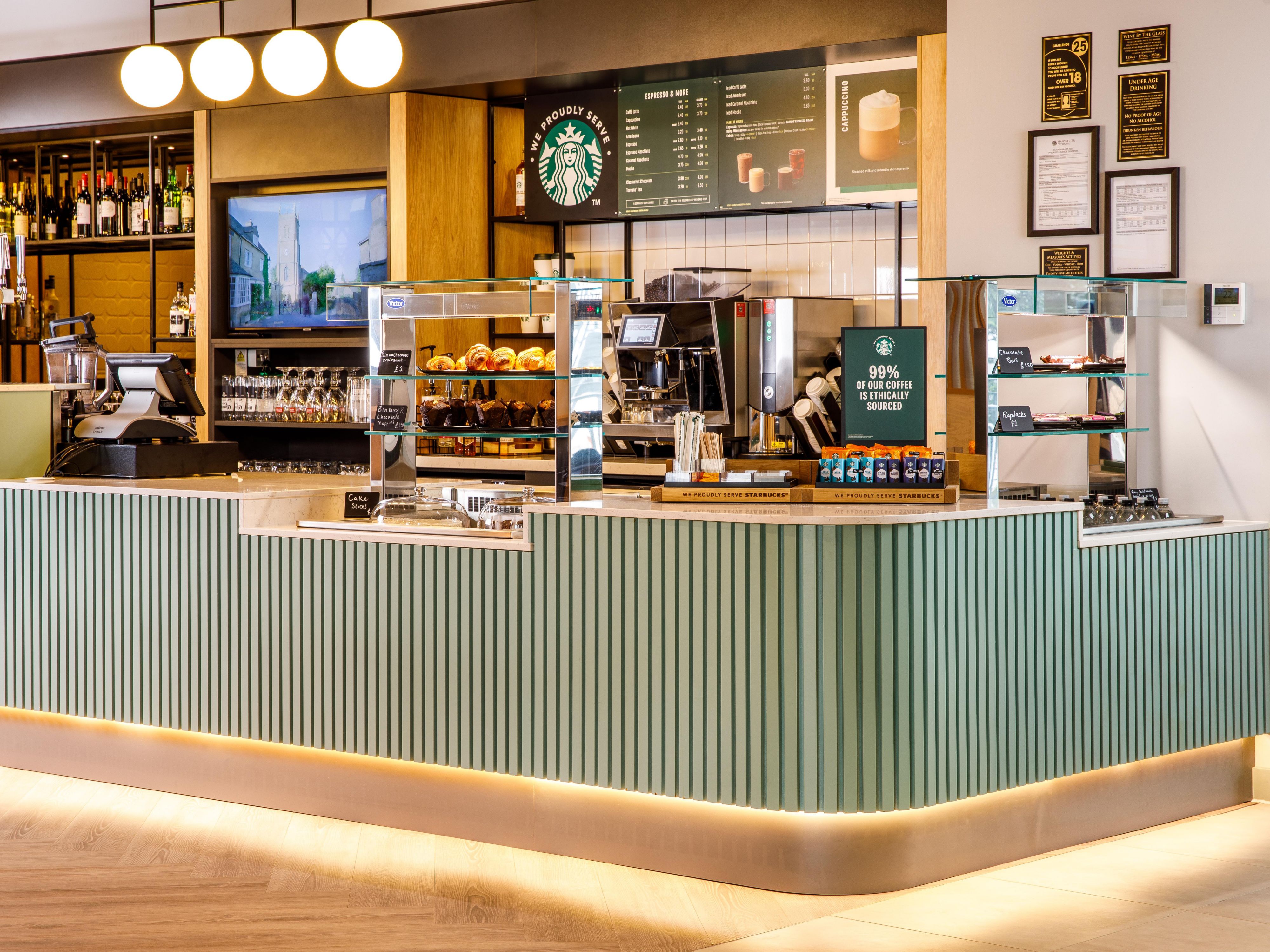 Early flight? From early starts to late Nights, we’ve got you covered! Grab & Go from 3am, continental breakfast from 5am, plus Starbucks for coffee lovers. Enjoy 24-hour room service with in-room casting and Smart Vending for snacks anytime. Comfort, convenience, and great food – whenever you need it!