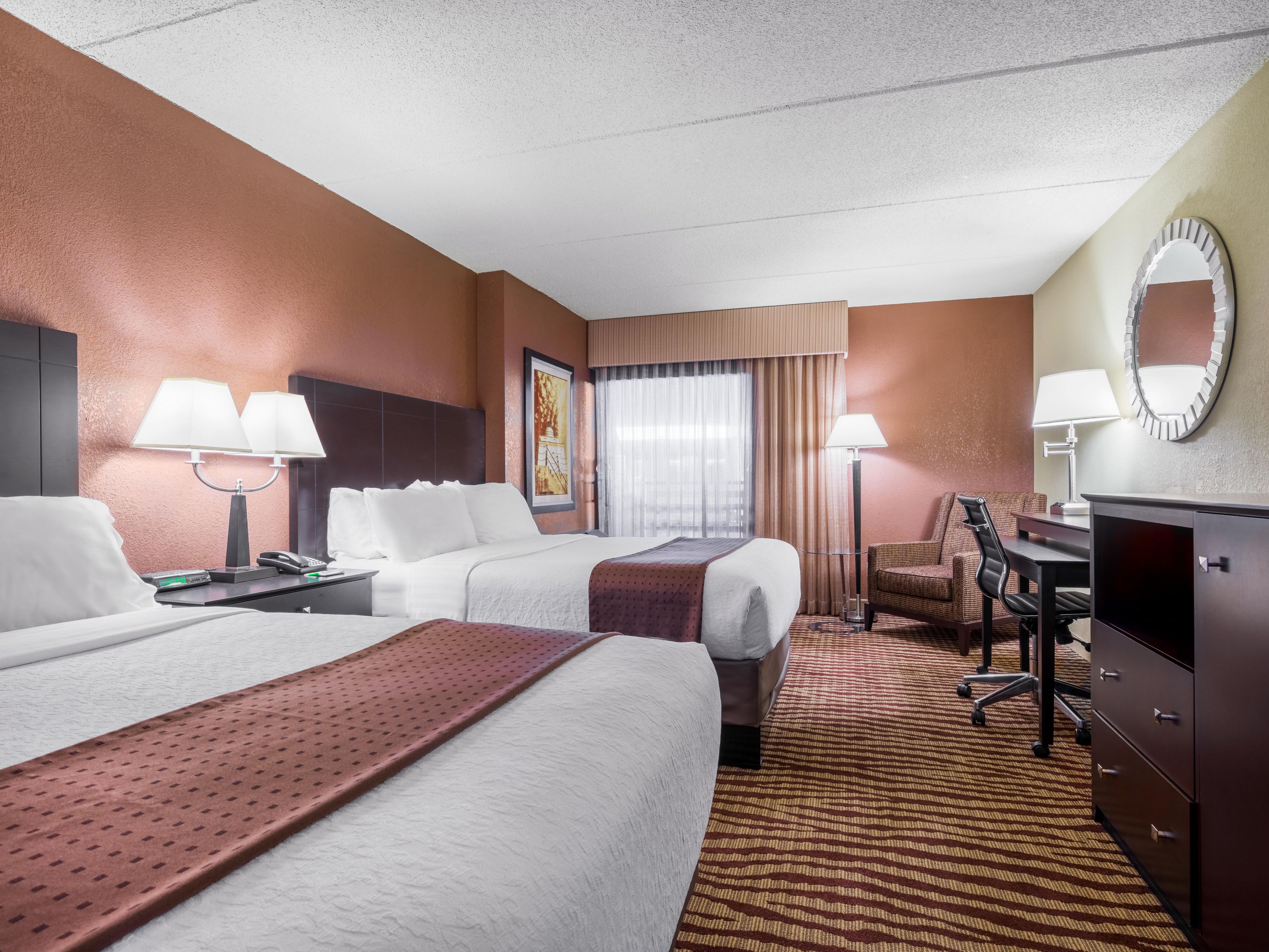 Two Queen Guest Room open to atrium area