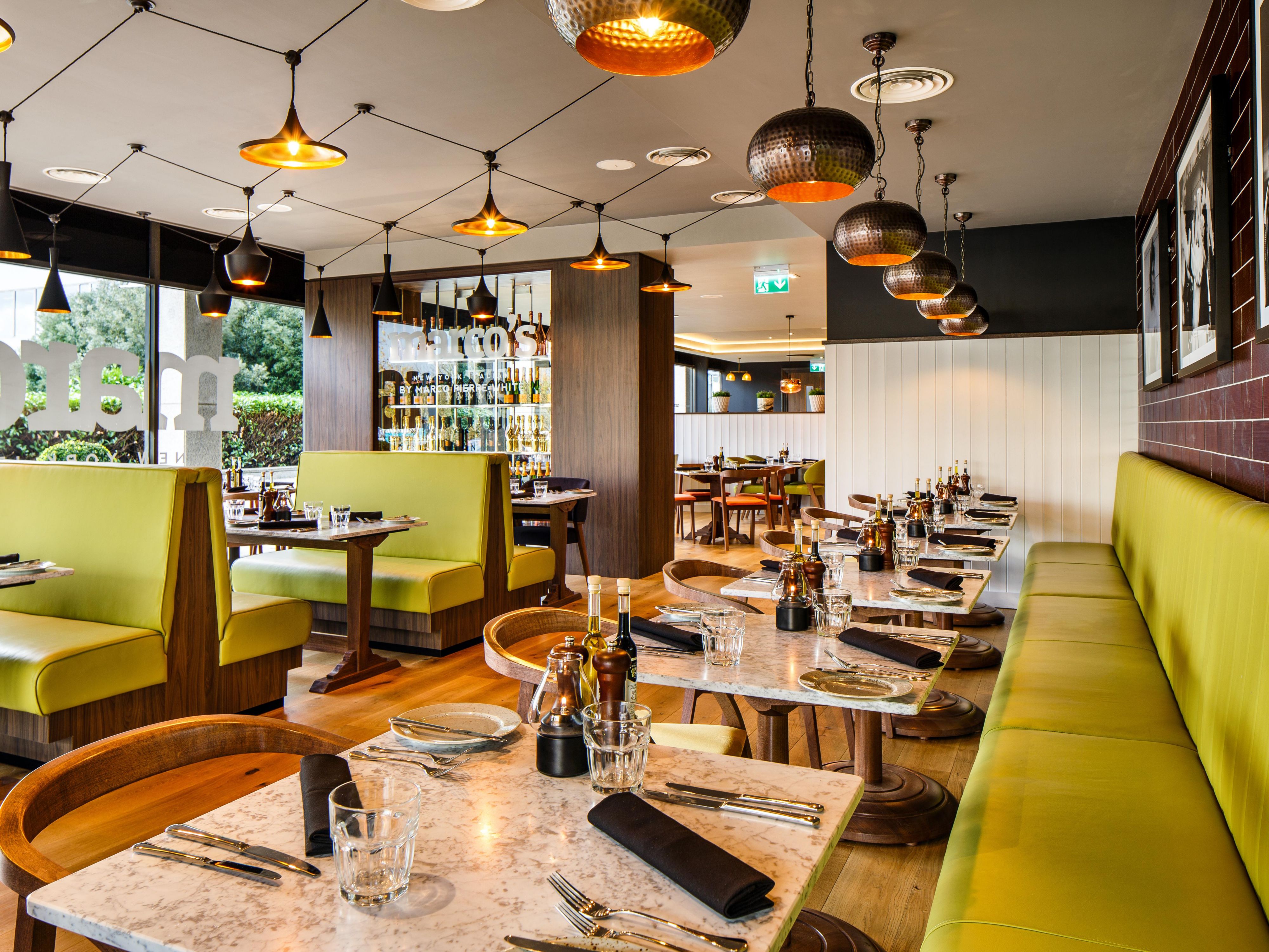 Book a table at Marco’s New York Italian Restaurant, perfect for dinner, light bites or cocktails, all within the comforts of your hotel.