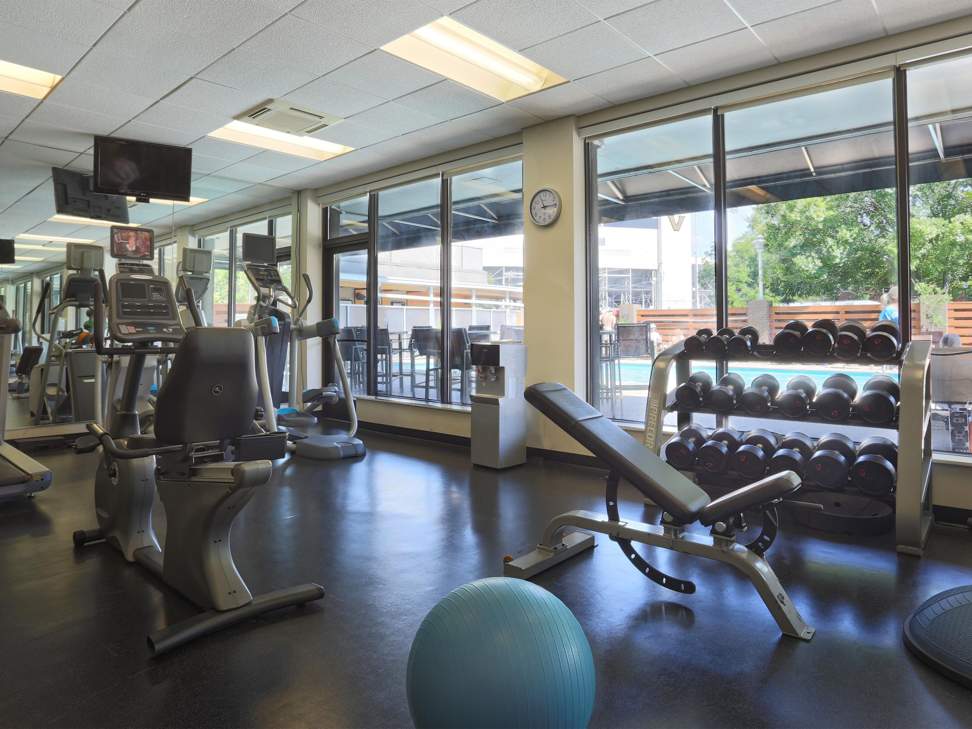 Stay active during your visit with our well-equipped fitness center and refreshing seasonal outdoor pool. Whether you prefer a morning workout or an evening swim, we provide the perfect space to keep up with your routine. Enjoy a variety of cardio machines, free weights, and a relaxing poolside atmosphere during your stay.