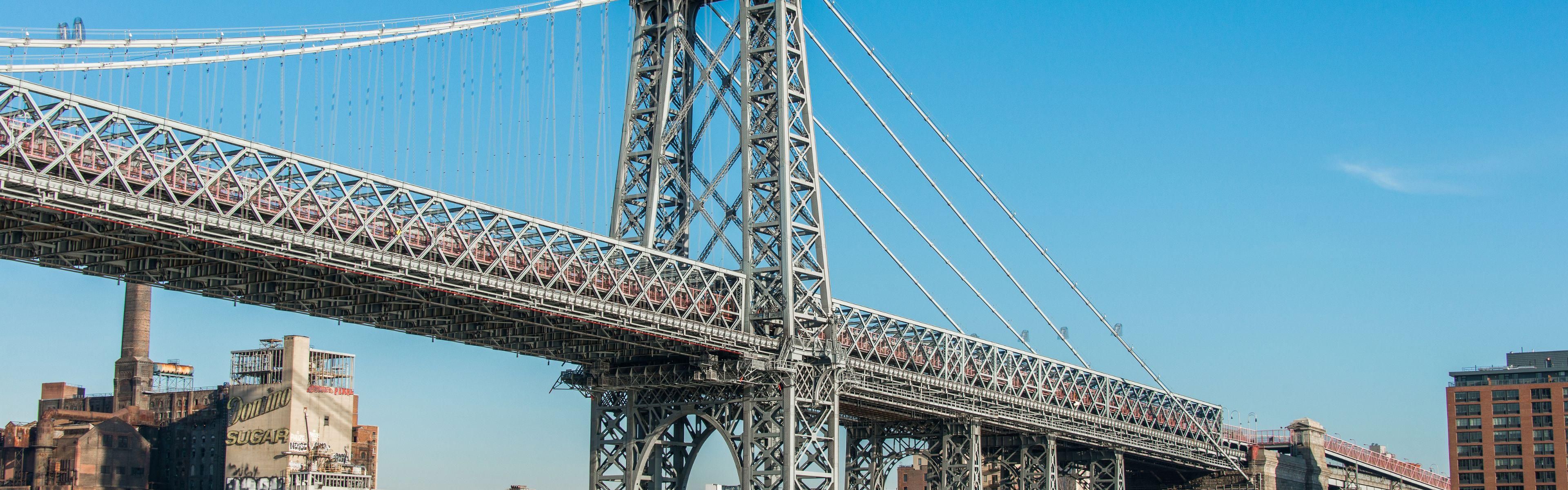 Our hotel is located at the end of the Williamsburg Bridge.