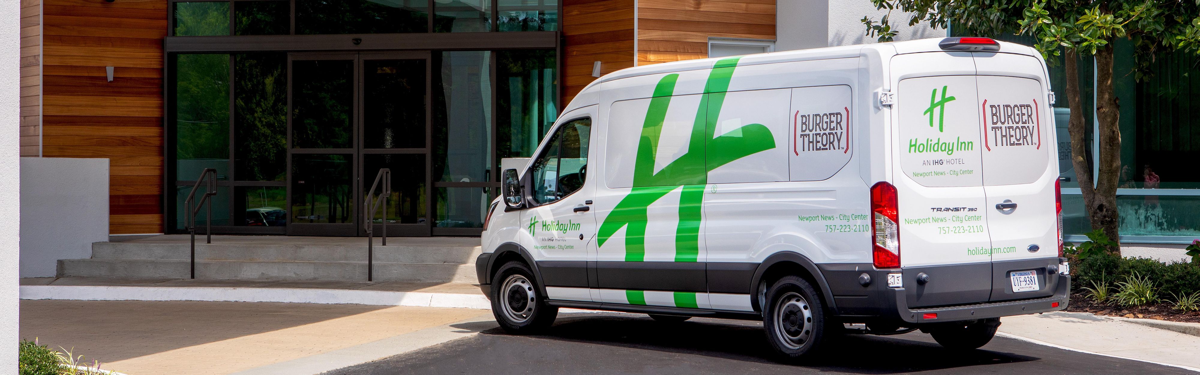 Complimentary shuttle to/from Newport News International Airport