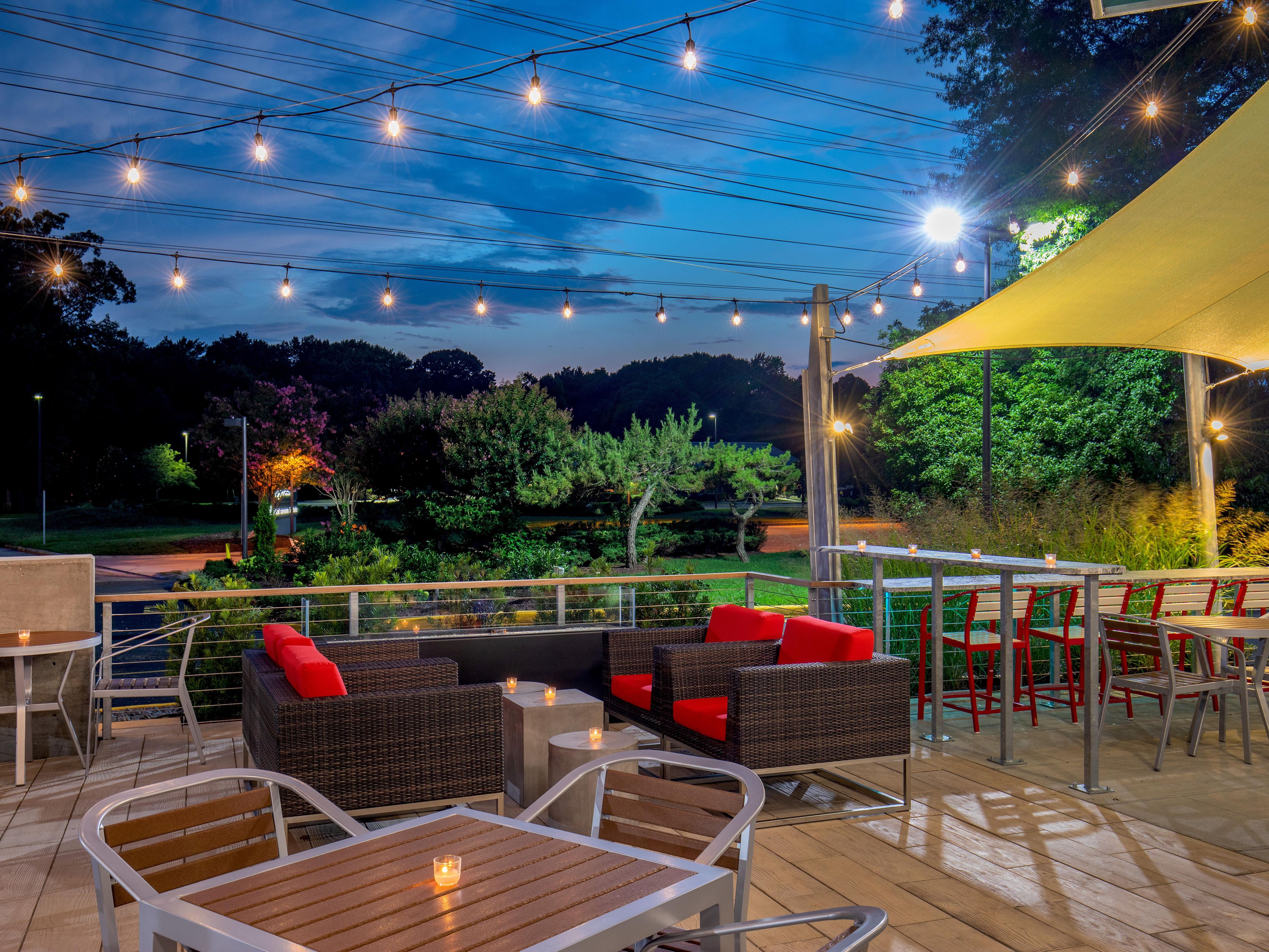 Check out our on-site hotel restaurant, Burger Theory! Craft your own juicy burger or  try a signature classic paired with local Virginia craft beer. If you're visiting on the weekend, stay for live music every Friday, and be sure to join our email list by visiting www.burgertheorynewportnews.com for exclusive coupons and discounts every week. 