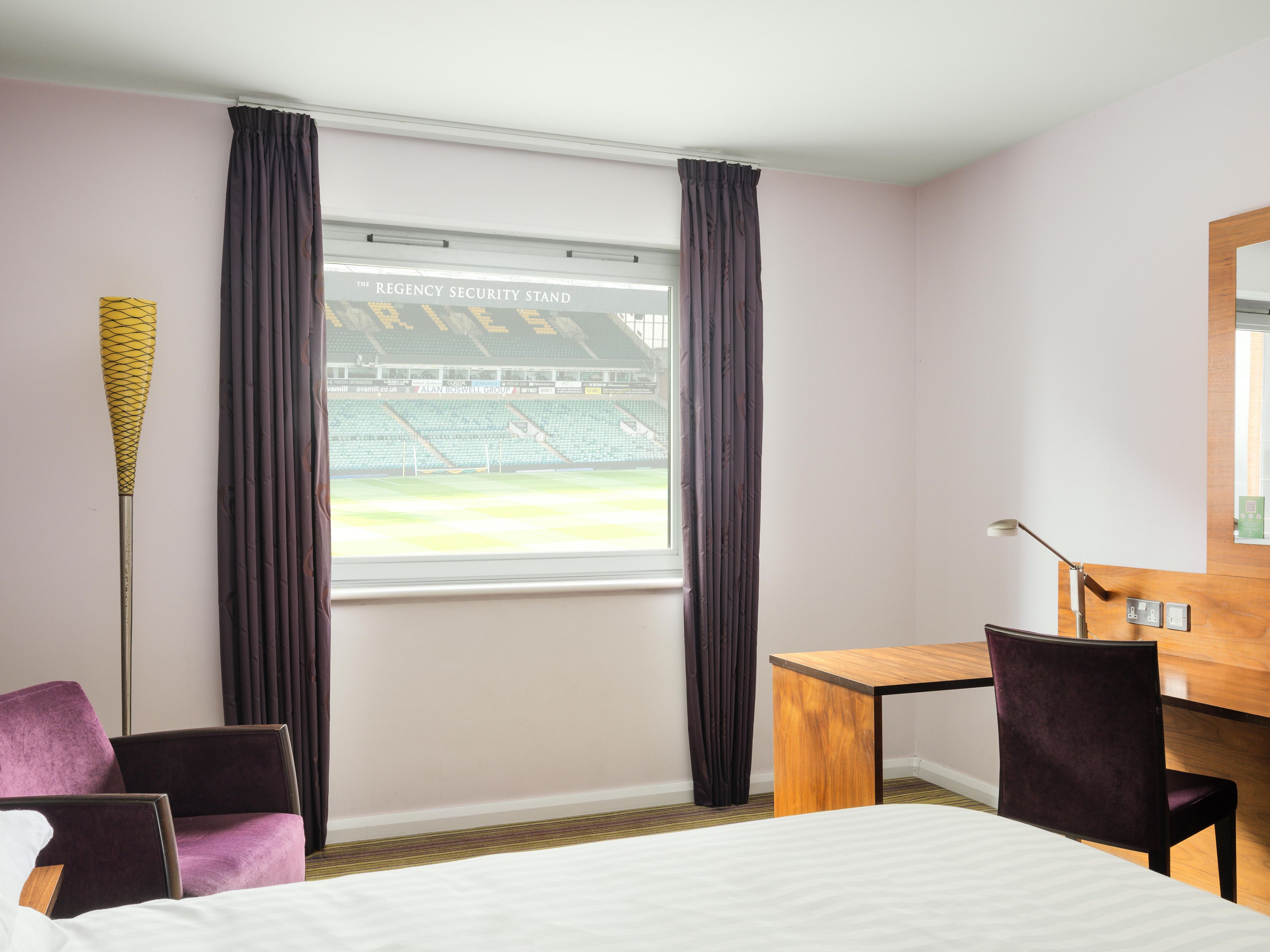Want to watch the latest football match at Norwich City Stadium? How about watching it from the comfort of your own room! We have a selection of bedrooms that overlook the Norwich City Stadium. Book now for a unique experience! The perfect gift for any football fanatic!