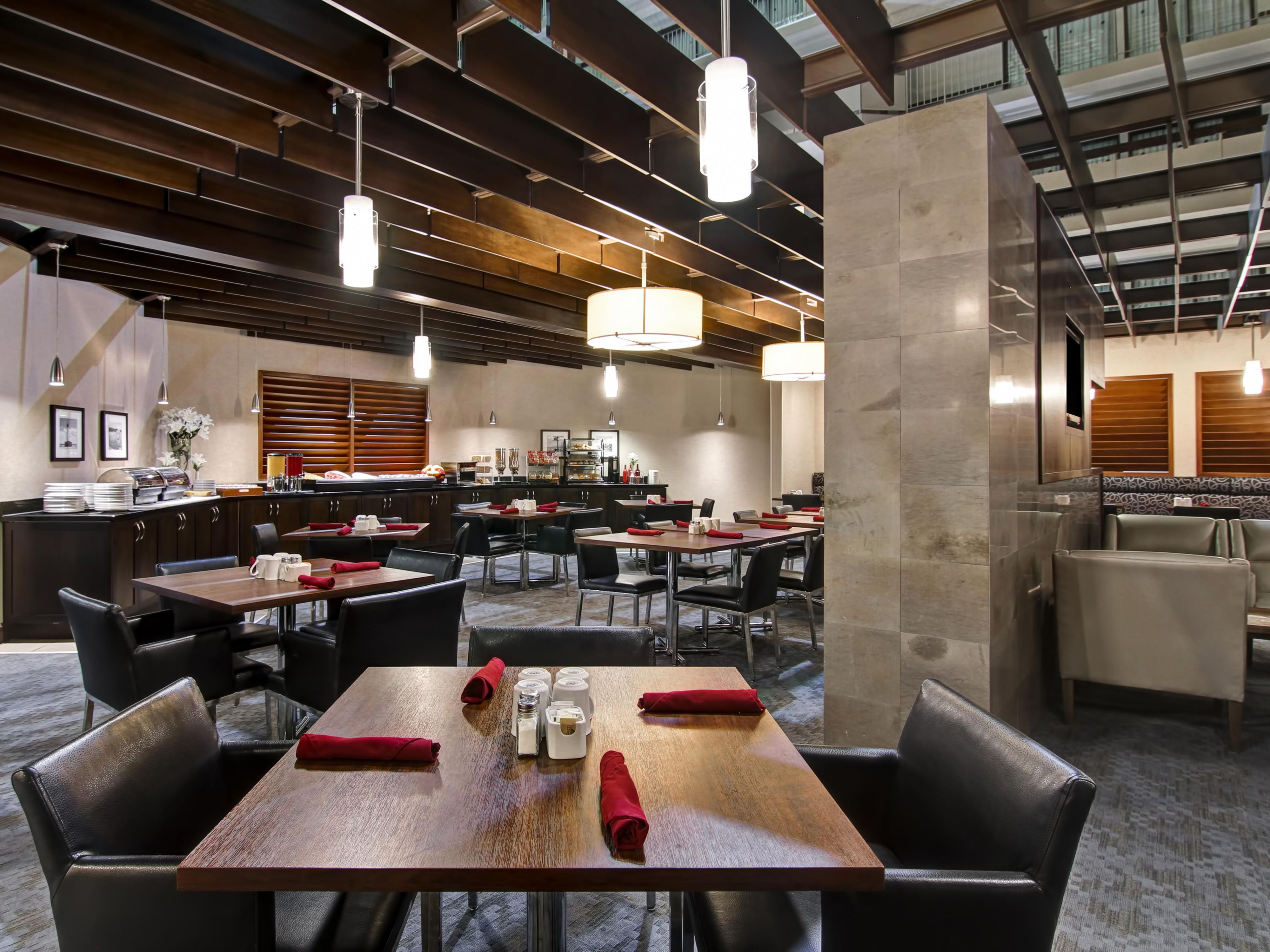 Unwind and indulge at the Courtyard Bistro & Lounge, where you can enjoy a delightful buffet-style breakfast and a la carte dinner. Savor a variety of delicious dishes and refreshing drinks in a relaxed atmosphere with exceptional service. Whether starting your day or winding down, we offer the perfect setting for a memorable dining experience. 