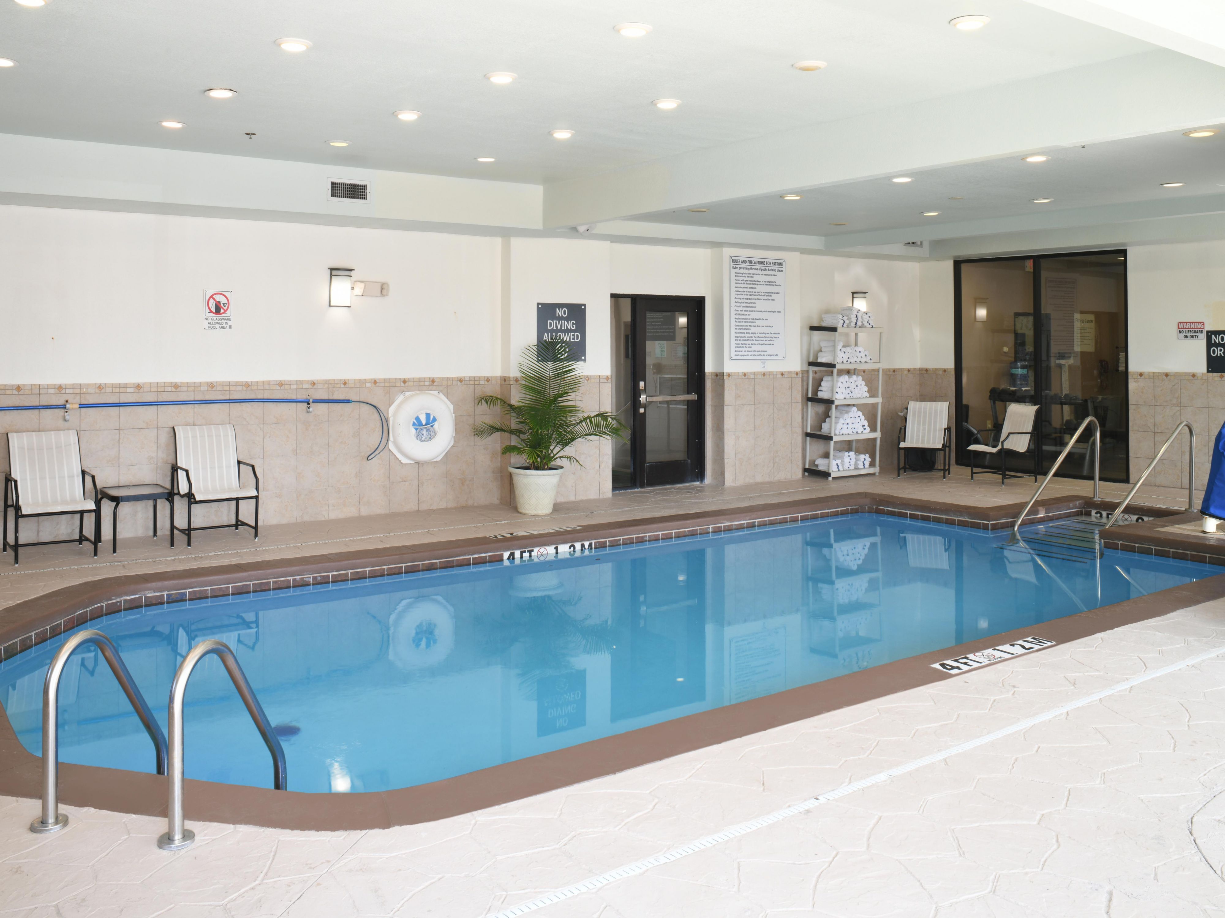 Get your workout in or unwind after a productive day in the OKC area with a dip in our indoor pool. We offer plenty of poolside seating and towels. Our fitness facilities also include a 24 hour gym with cardio machines and free weights. No matter how long you're staying with us, we make it easy to maintain your workout routine during travel.