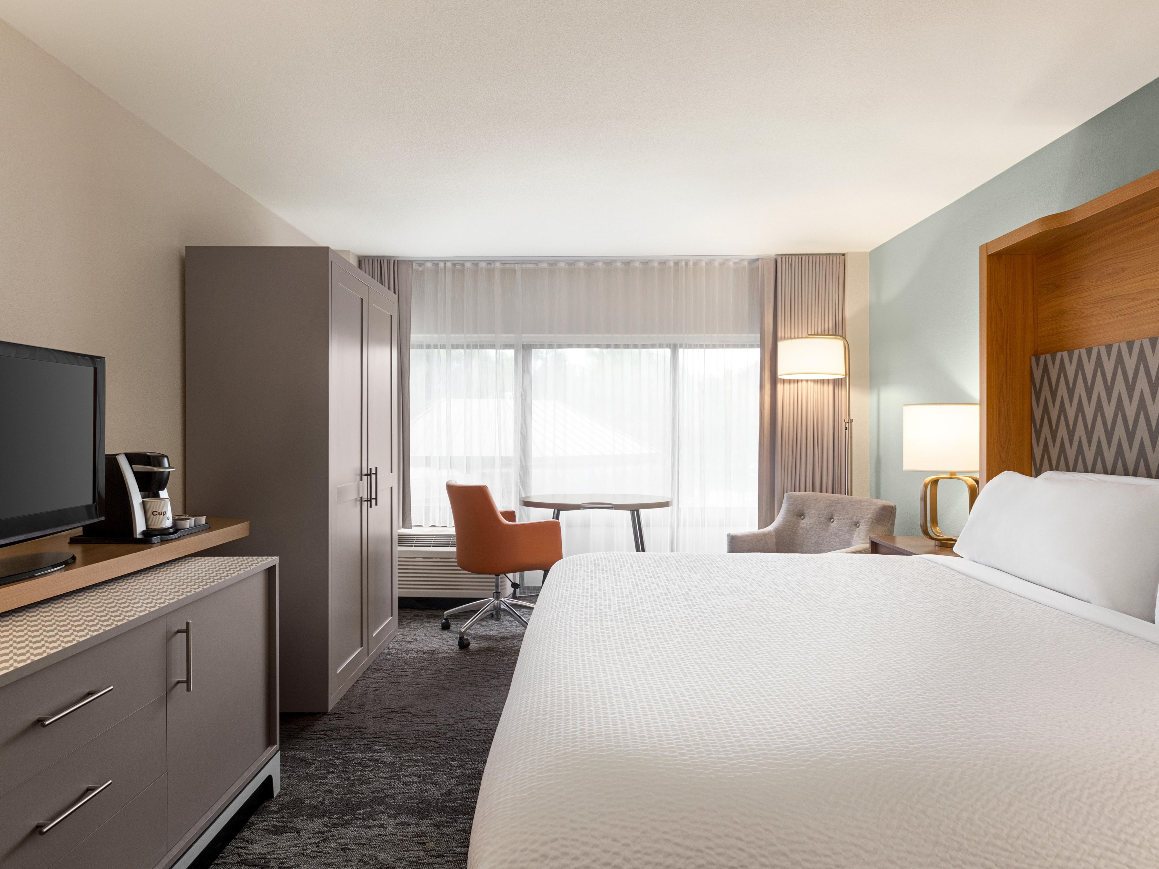 Spacious accessible King room with all modern amenities.