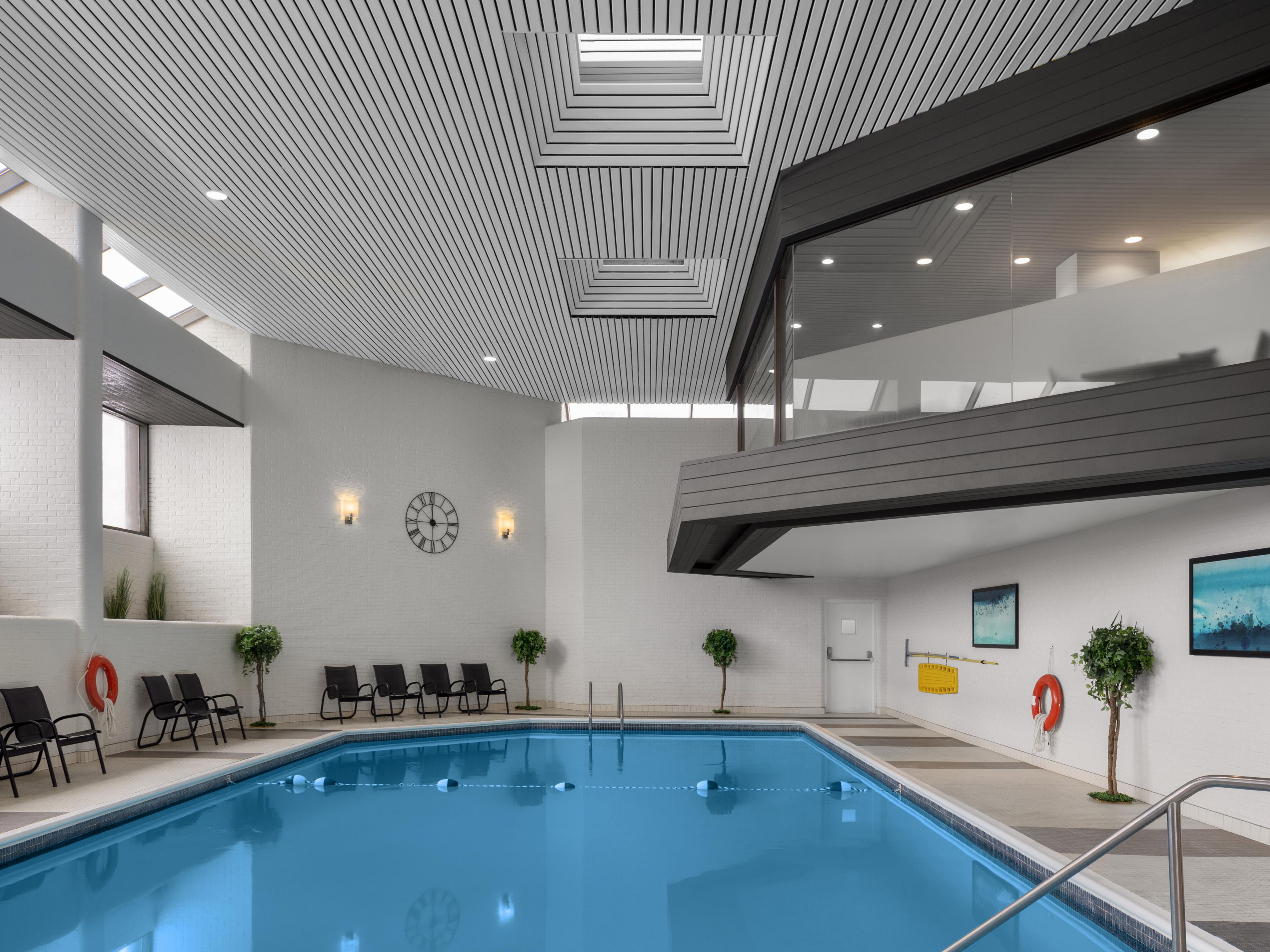 Take a dip! Our indoor swimming pool is open for your enjoyment.