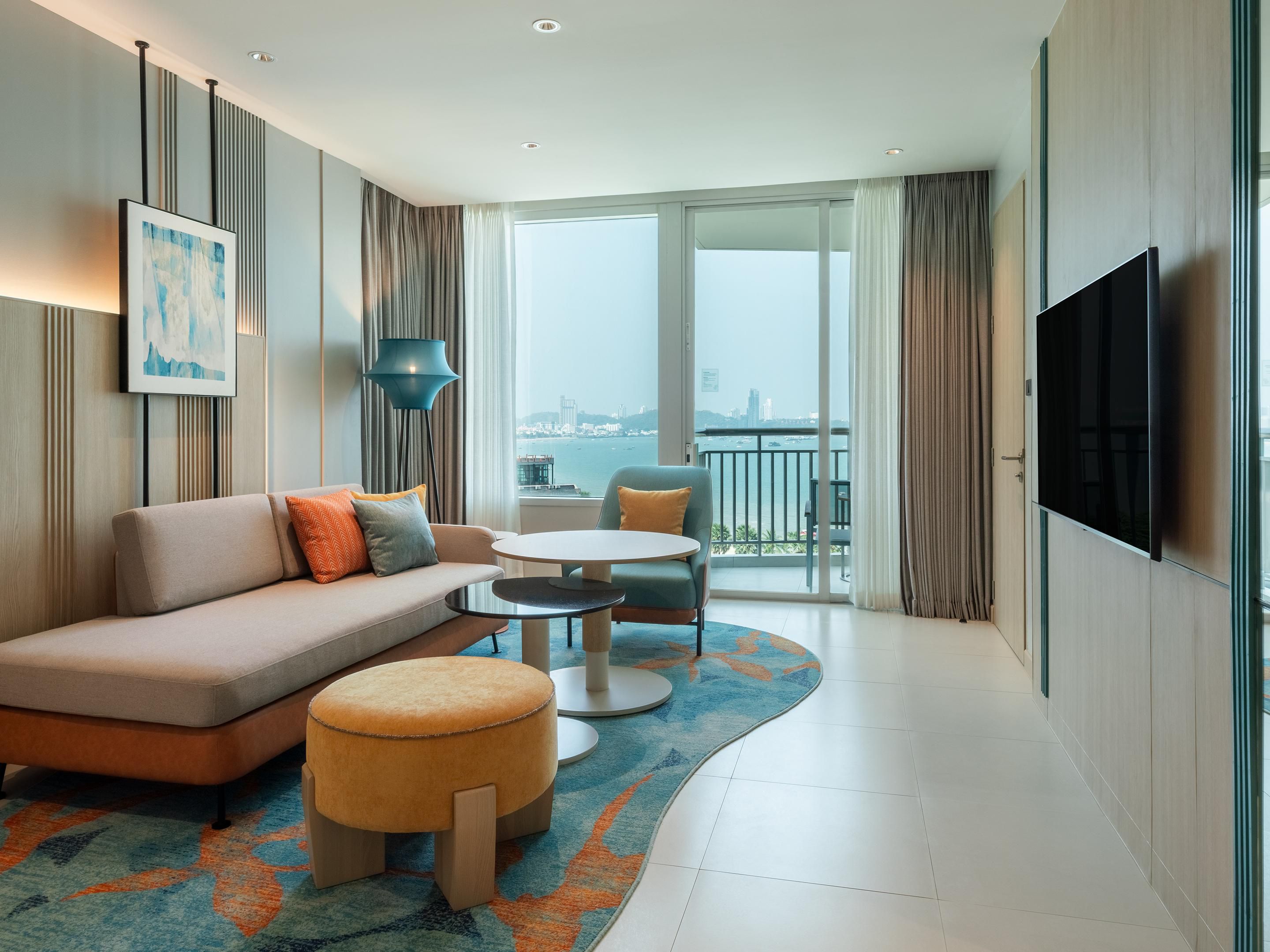 Create unforgettable memories with family and friends in our spacious new suites. Choose from 69m² one-bedroom or expansive 102m² two-bedroom suites, each thoughtfully designed with modern conveniences including 50" smart TVs and multiple private balconies.