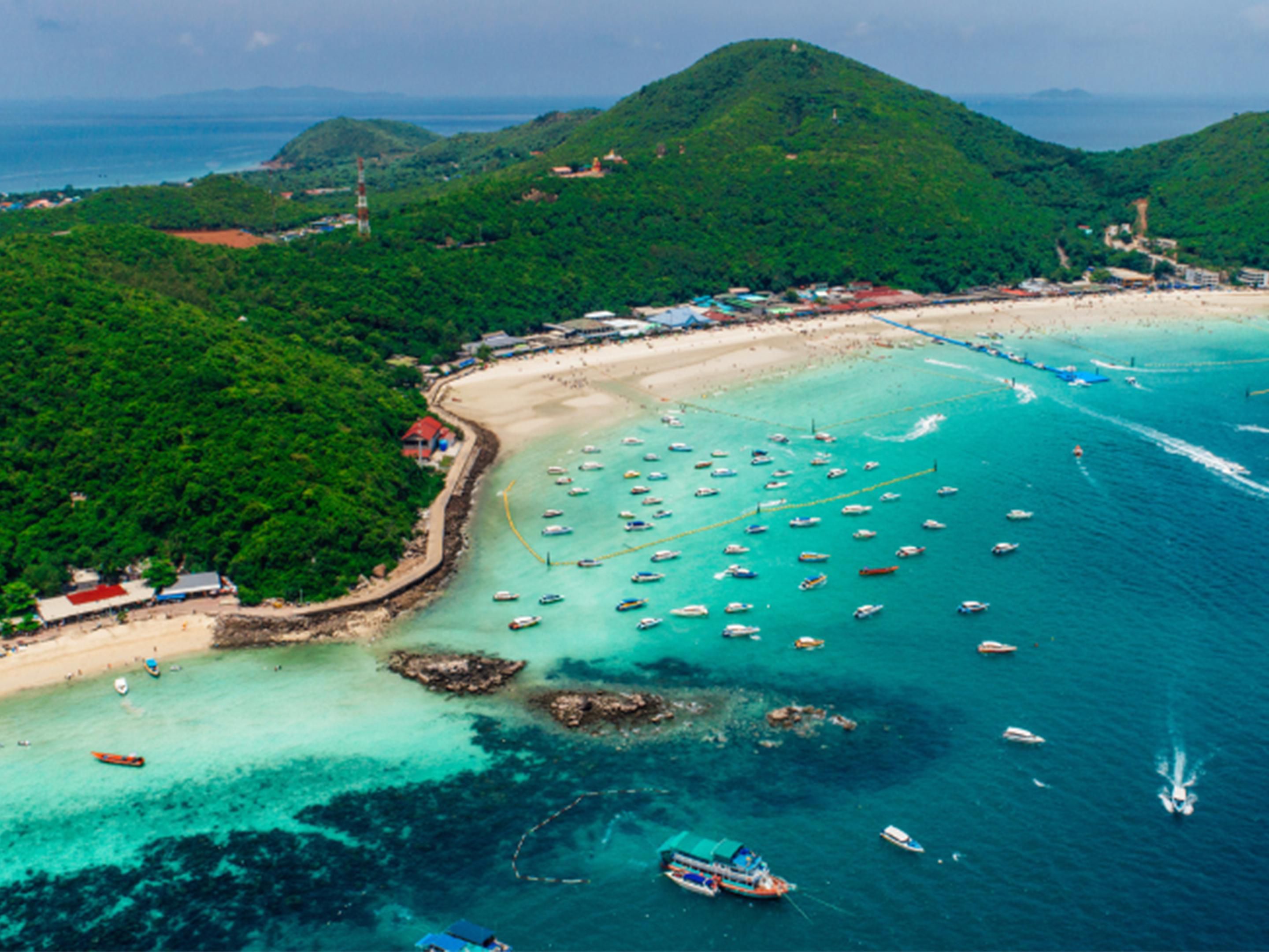 Take the family on an island adventure trip to the beautiful tropical island of Koh Larn, just off the coast of Pattaya. A convenient ferry runs between the Bali Hai Pier at the south end of Pattaya Beach and the island all day long. Enjoy beautiful beaches and jungle hikes for your family exploring this island.