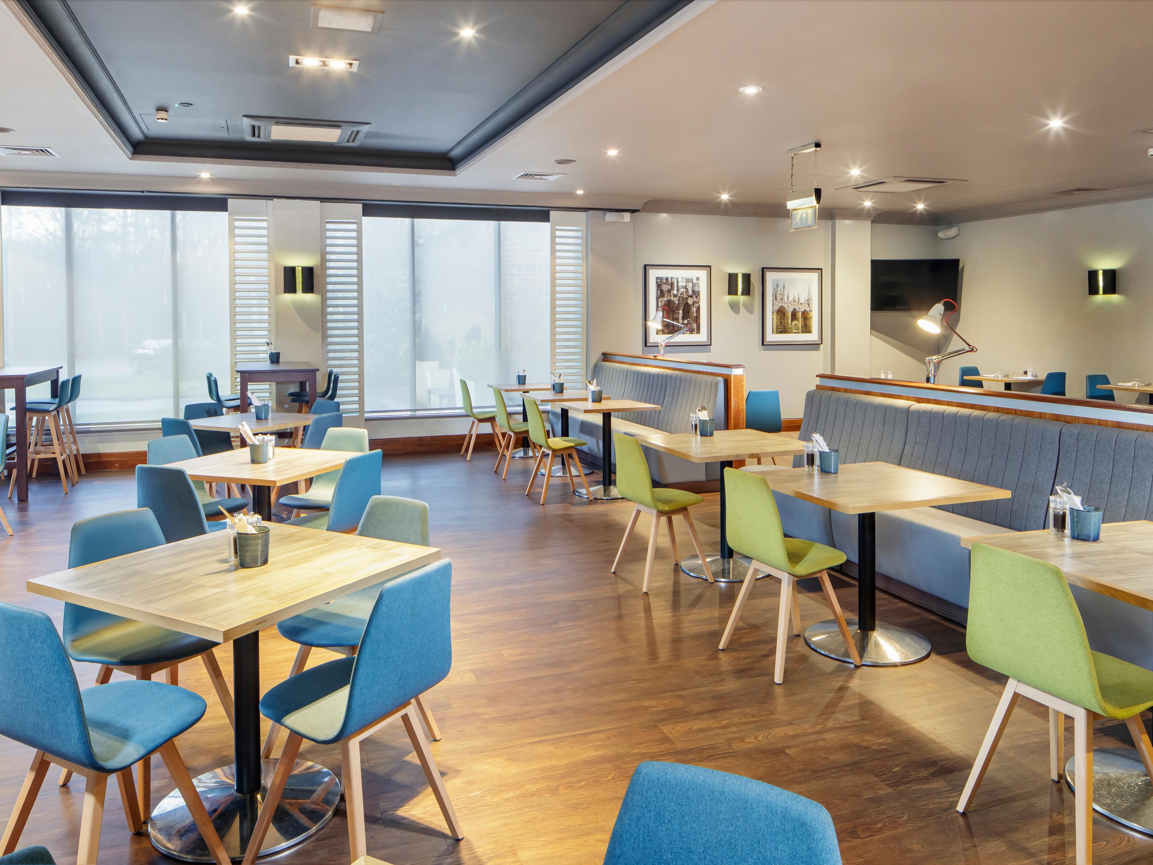 Whether you are a guest of a visitor, our Restaurant and Bar is open to all. Proudly serving Starbucks and providing an all-day menu to suit all.

Looking for somewhere to work or meet a colleague? Our bar area is the perfect location and provides free Wi-Fi.