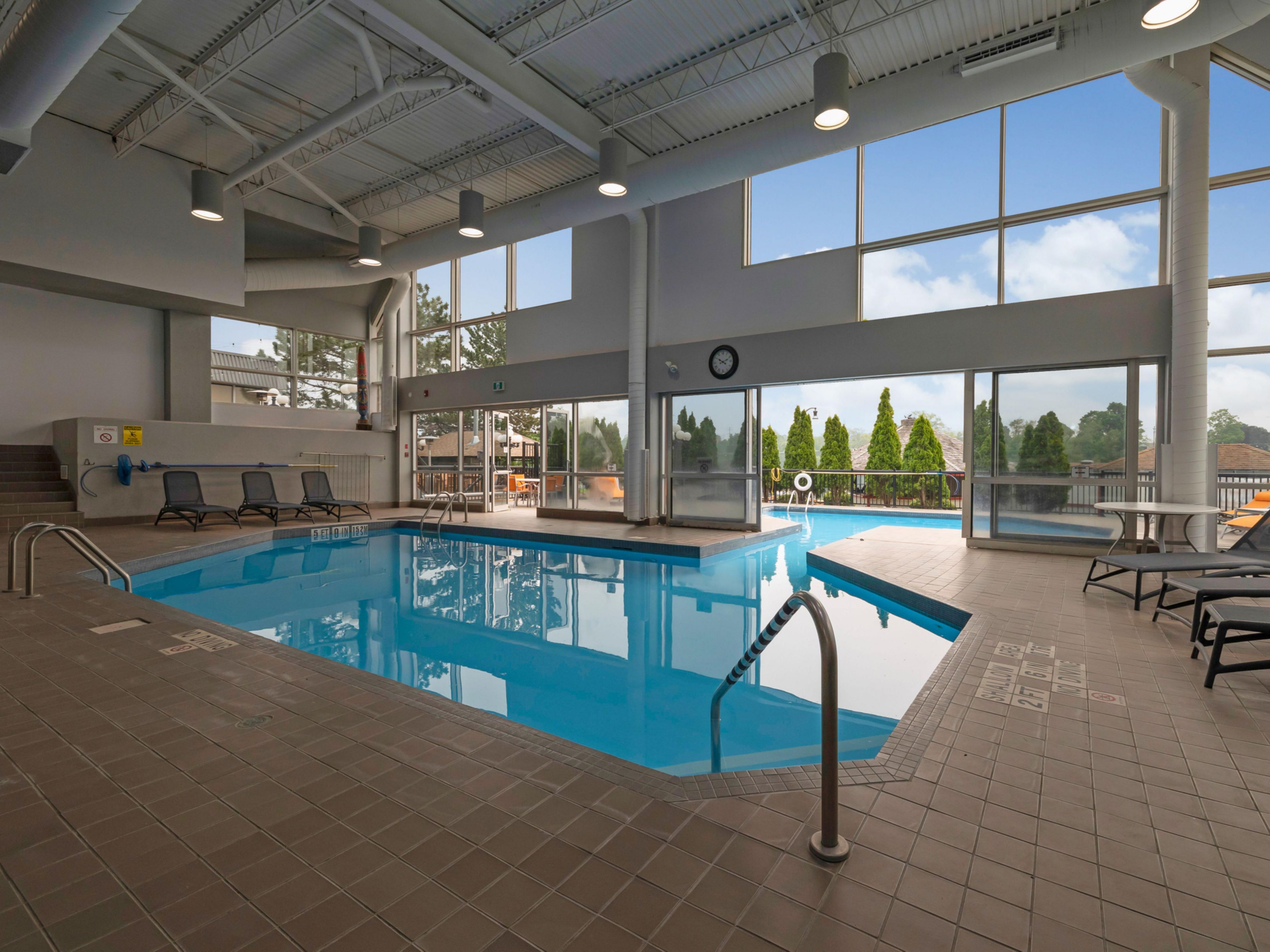 You will love our unique indoor/outdoor pool open all year round. Bring your floatie and have some fun! There is no other amenity like this in town, relax and enjoy the sunshine while watching your family make memories.