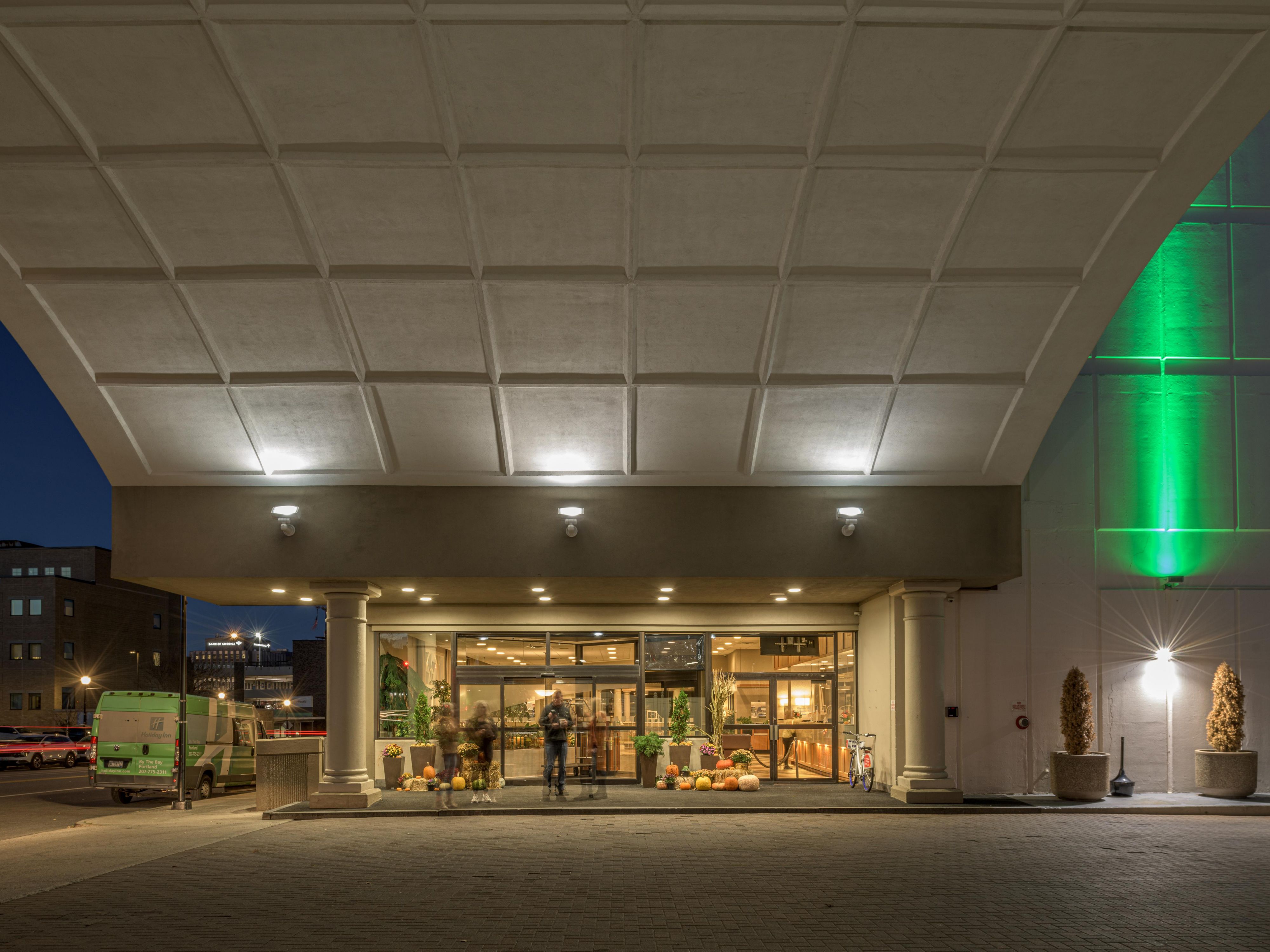 Based on availability Hop on in! Our free and friendly shuttle will take you to and from the airport, train and bus station, or anywhere around the Old Port. Operating every day from 5 AM – 1 AM. 