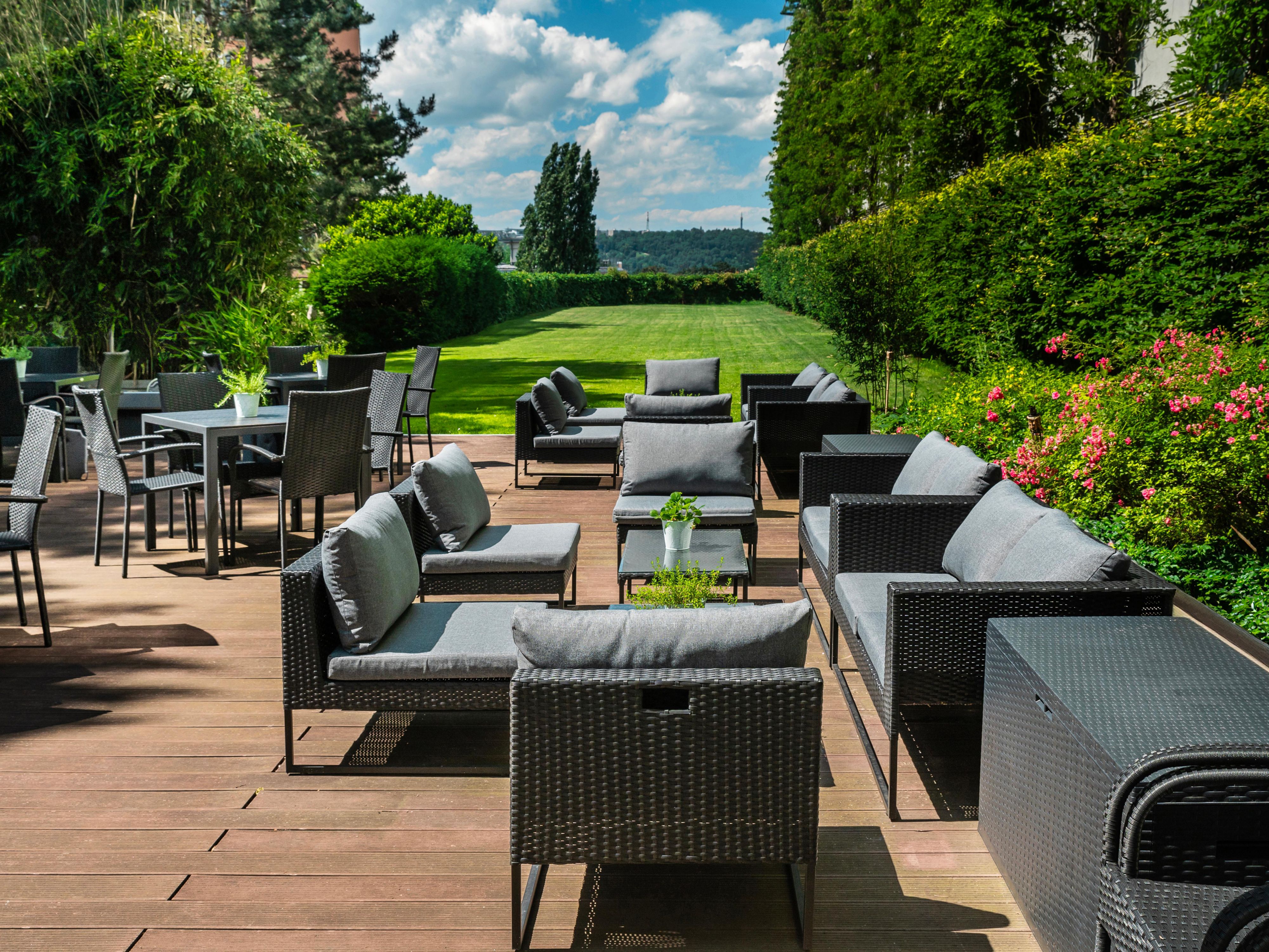 Tranquil garden retreat in Prague at Holiday Inn Prague