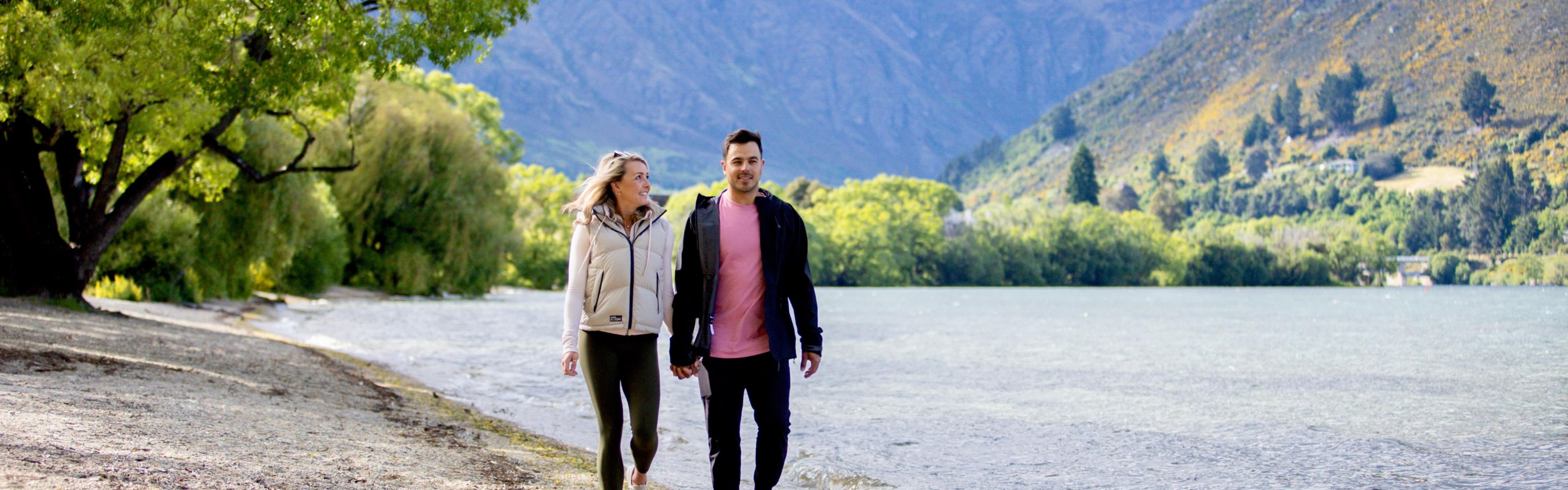 Frankton beach is a short walk from the hotel