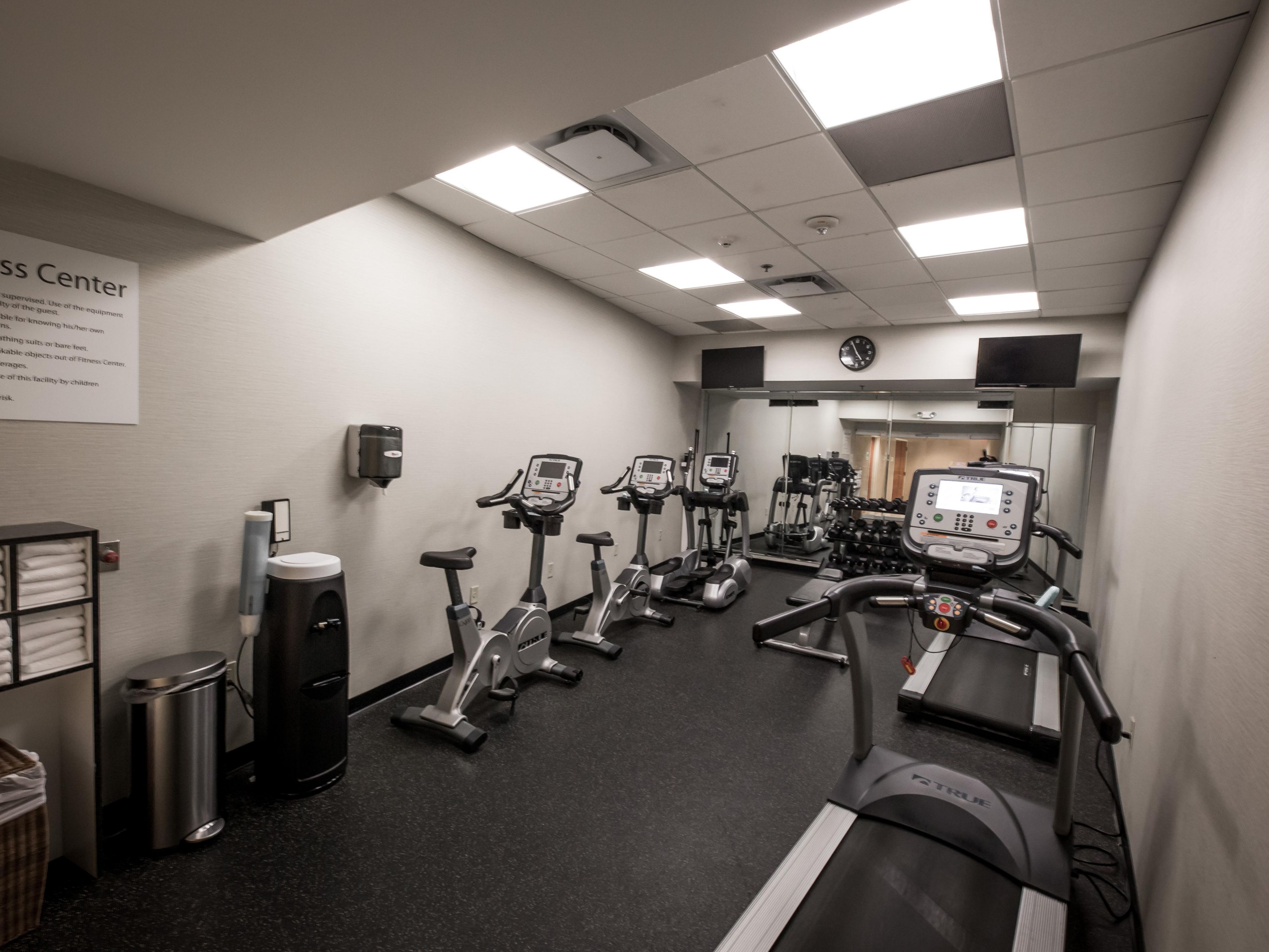 Work up a sweat in the Fitness Center.