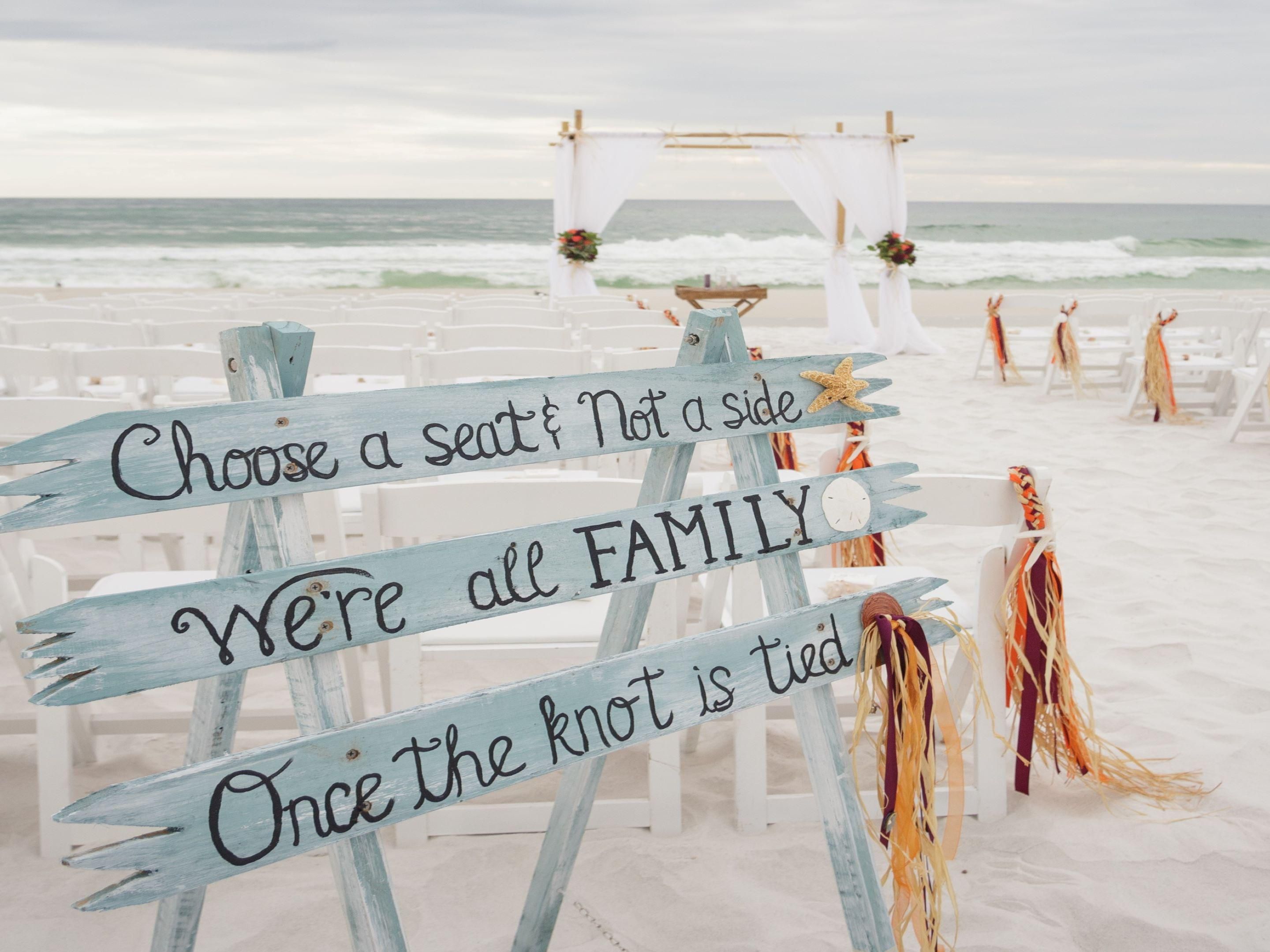 In dreams and in love there are no impossibilities. Located directly on the famous white sands and Emerald Green Waters of the Gulf of Mexico, our beach offers the perfect backdrop with romantic sunsets for your dream, once-in-a-lifetime occasion.