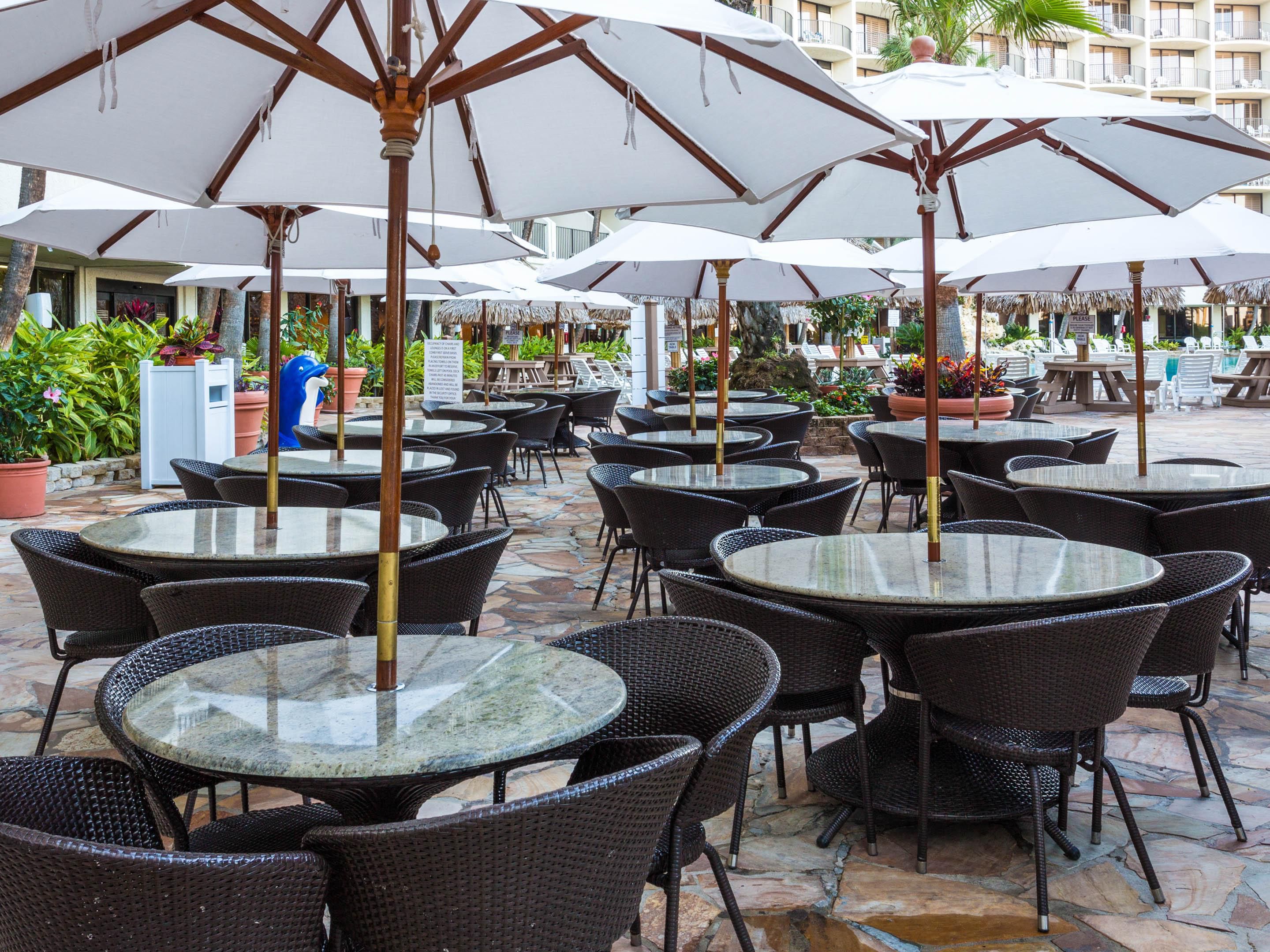 Enjoy diverse dining at our beachfront resort & take advantage of our Stay & Dine package at Bamboo Grill! Start with a hearty breakfast at The View Restaurant. Relax poolside at Bamboo Grill with four meal vouchers & a soft drink daily. Indulge in seafood at Chip's Seafood Grille, or grab a casual bite at our Tiki Pizza or Scoops for ice cream.