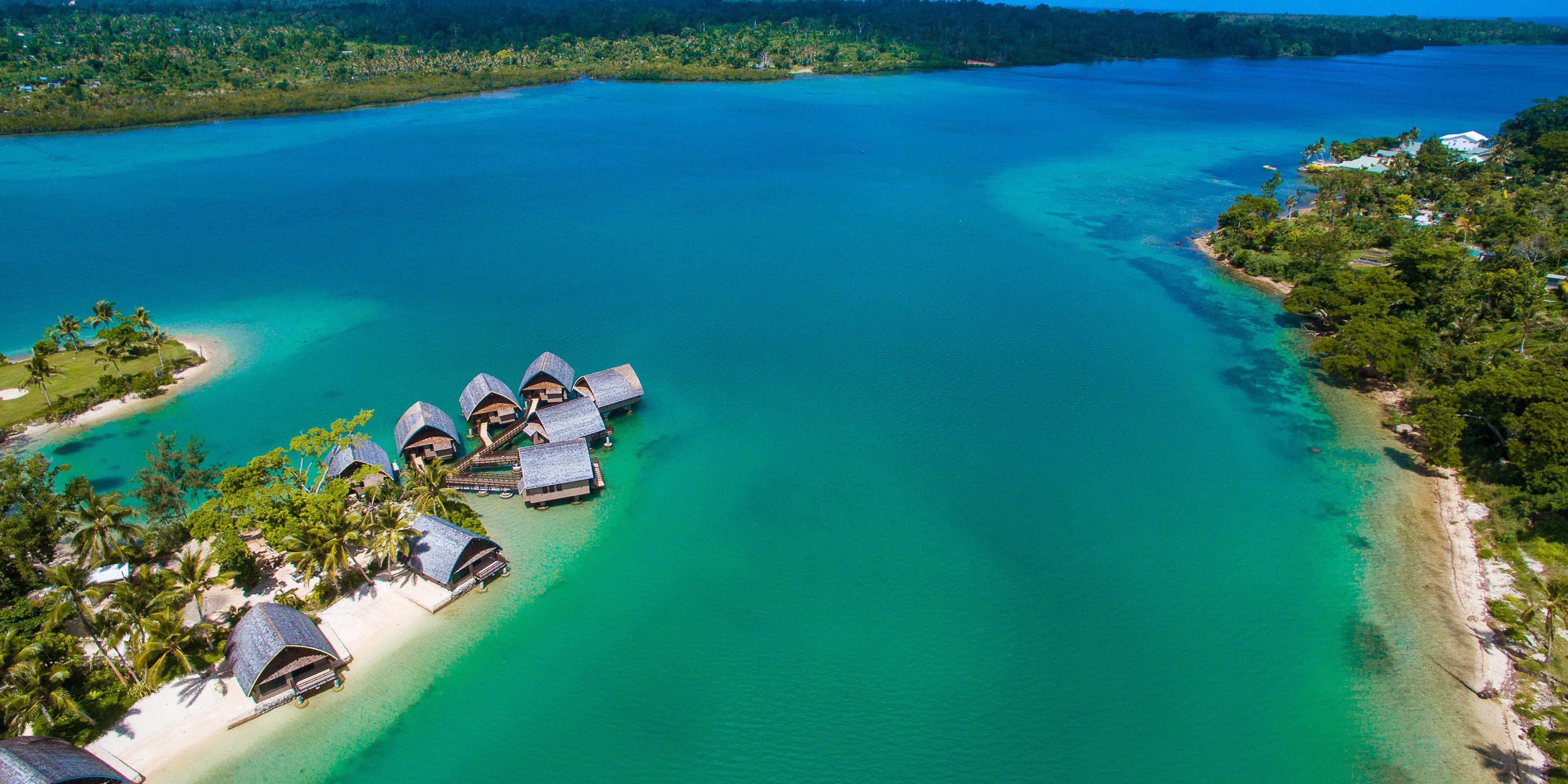 View of resort swimming area