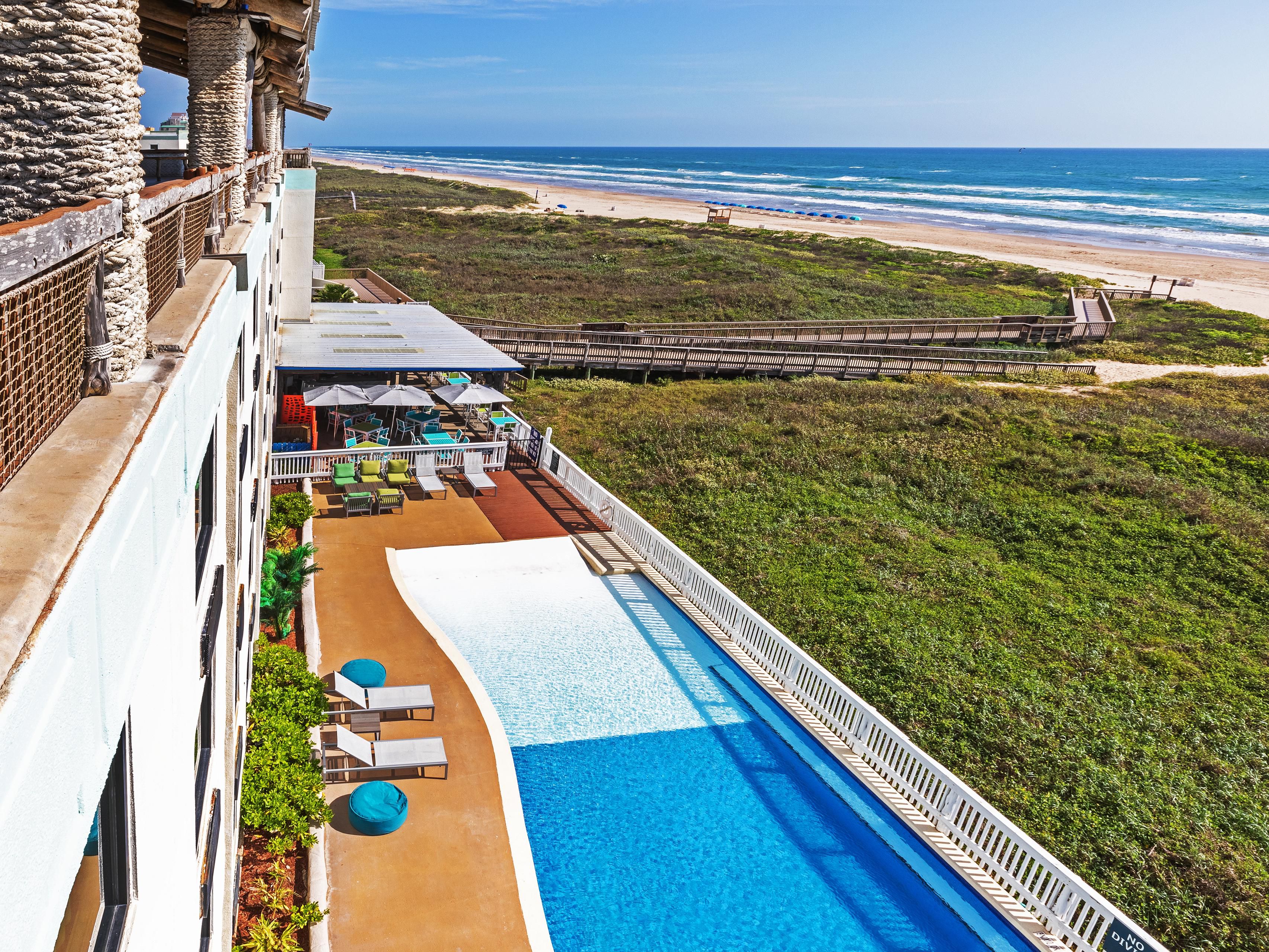 Experience ultimate relaxation at Holiday Inn Resort South Padre Island with our three inviting outdoor pools. Kids can splash around in the dedicated Children's Pool, while adults unwind in the Heated Pool. Enjoy seamless comfort with our exceptional poolside services, ensuring your day by the water is both relaxing and memorable.