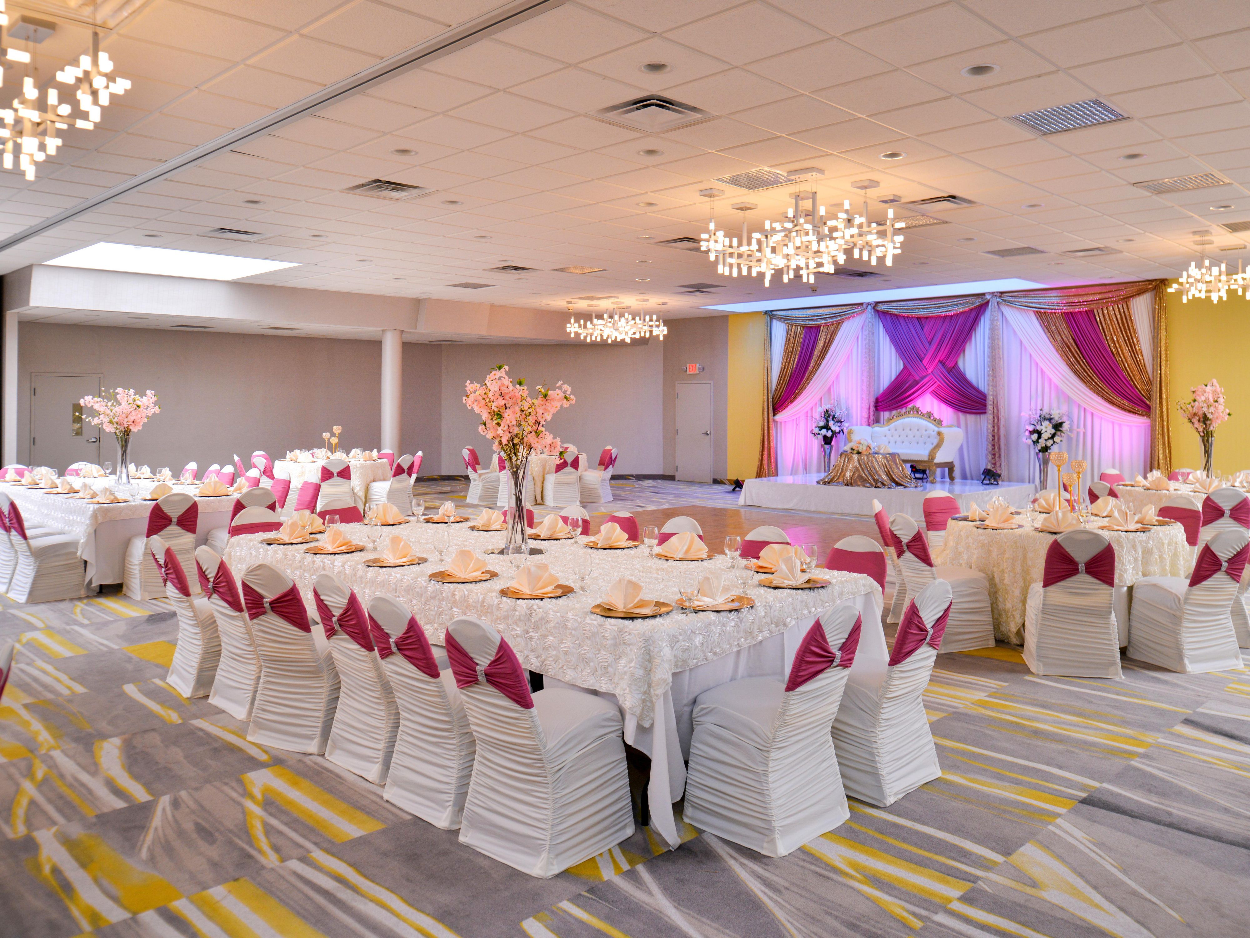 Connect, collaborate, and celebrate in our high-tech venues with customized catering and personalized service. We specialize in ethnic group events, allowing outside catering to honor cultural traditions. Whether hosting a conference, wedding, or social gathering, our spaces for up to 600 guests transform ordinary gatherings into remarkable events!