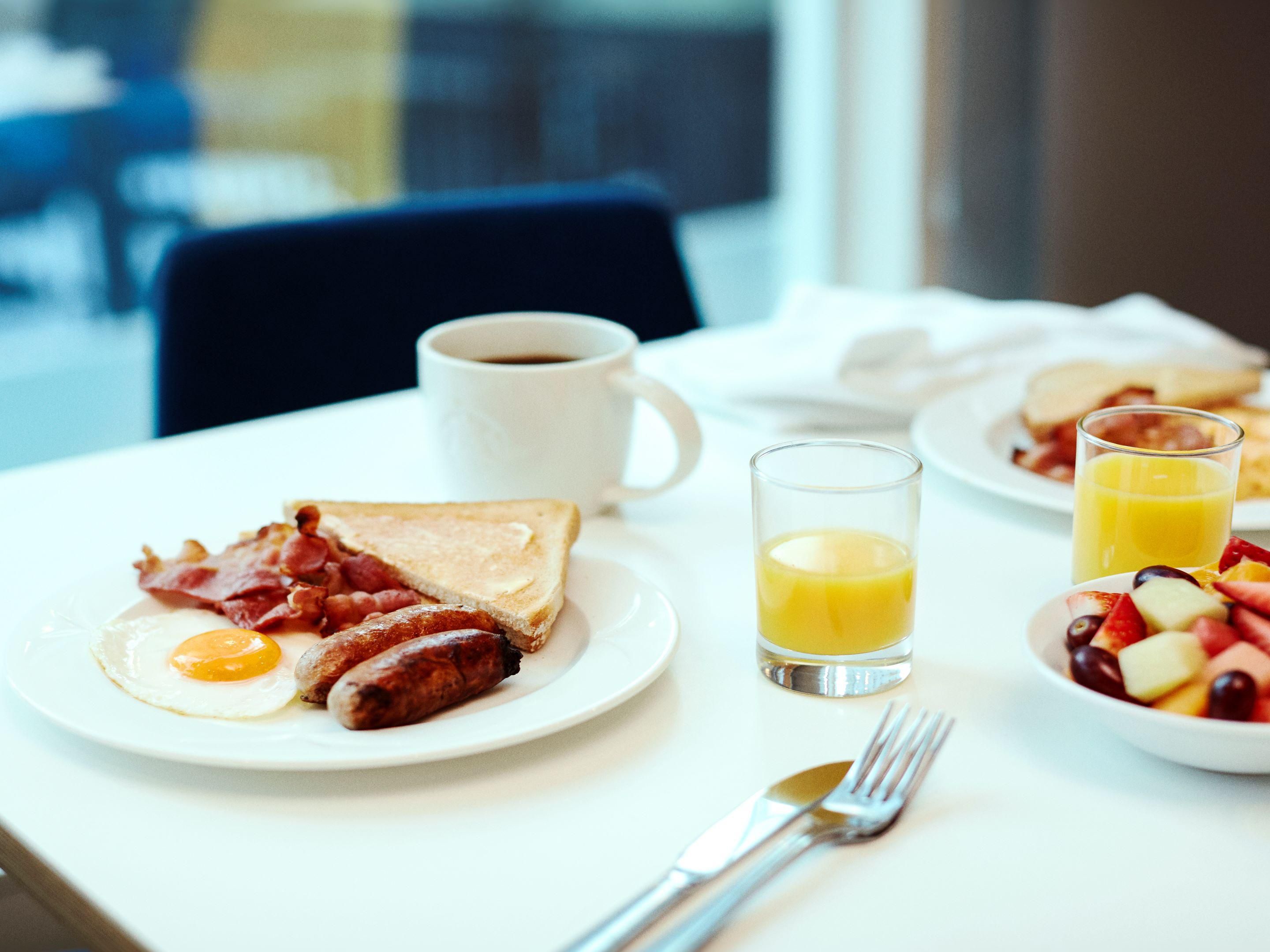 Start your morning with our breakfast, served daily and featuring a range of delicious hot and cold items sure to please everyone.