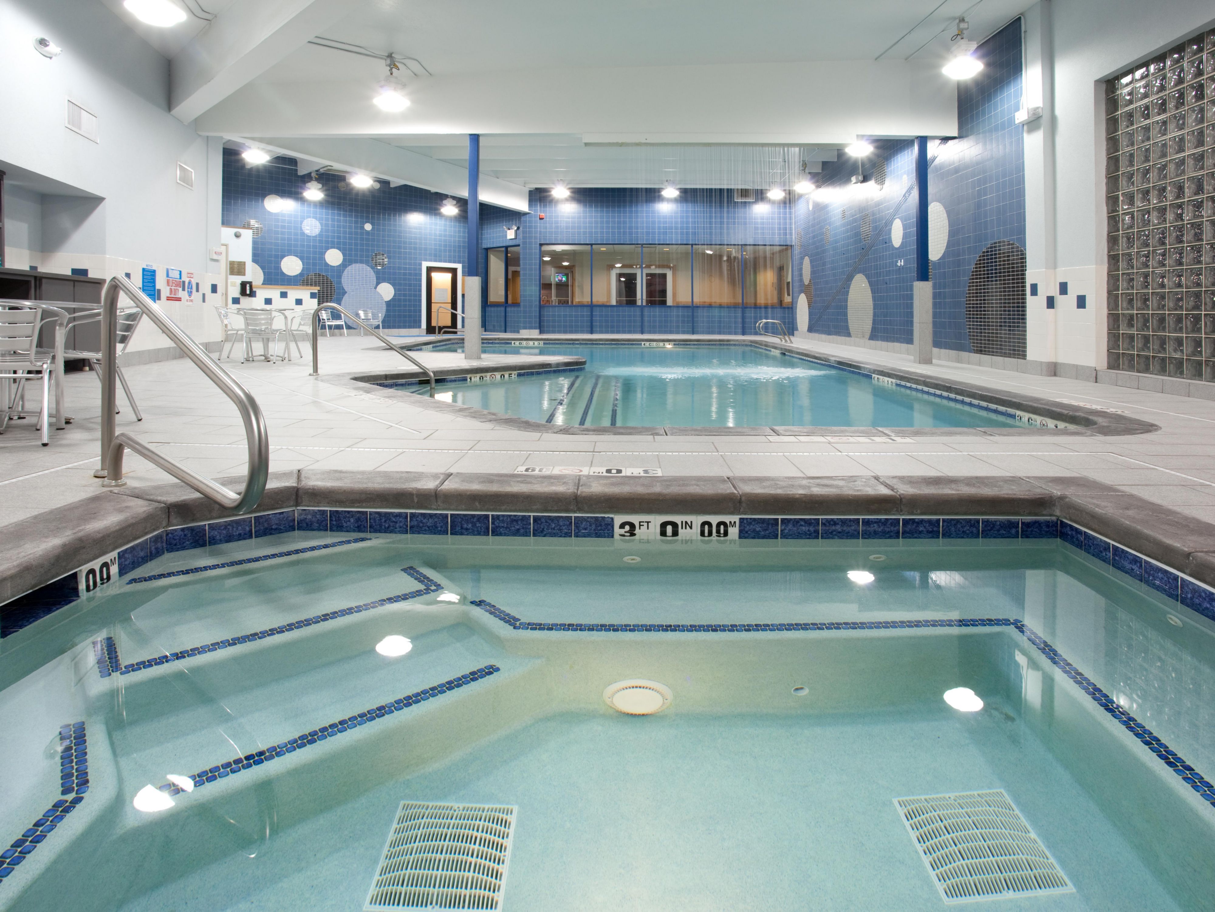 Relax in our heated pool and hot tub