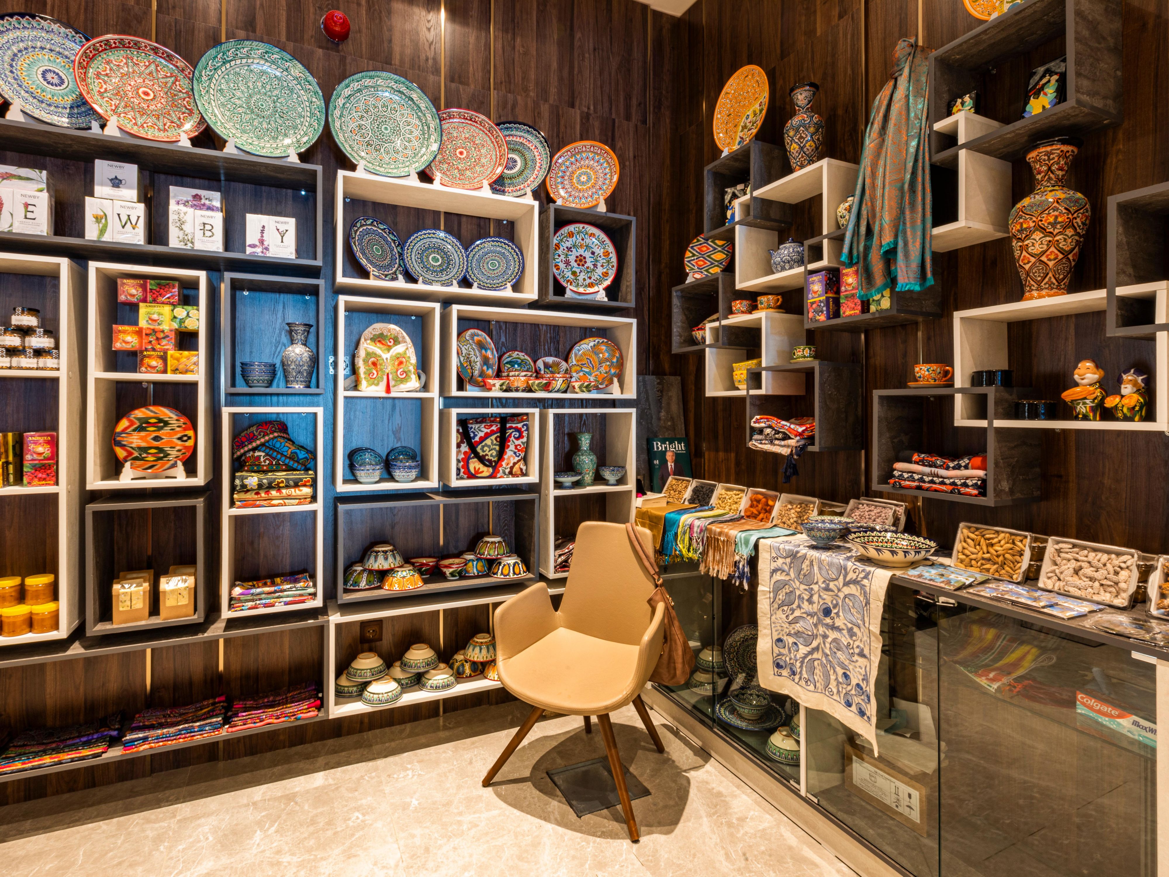 Ethno shop offers a unique selection of traditional handicrafts, textiles, and home decor from the diverse cultures of Central Asia. Customers can find beautifully designed rugs, pottery, clothing, and accessories that showcase the rich history and artistry of the region.