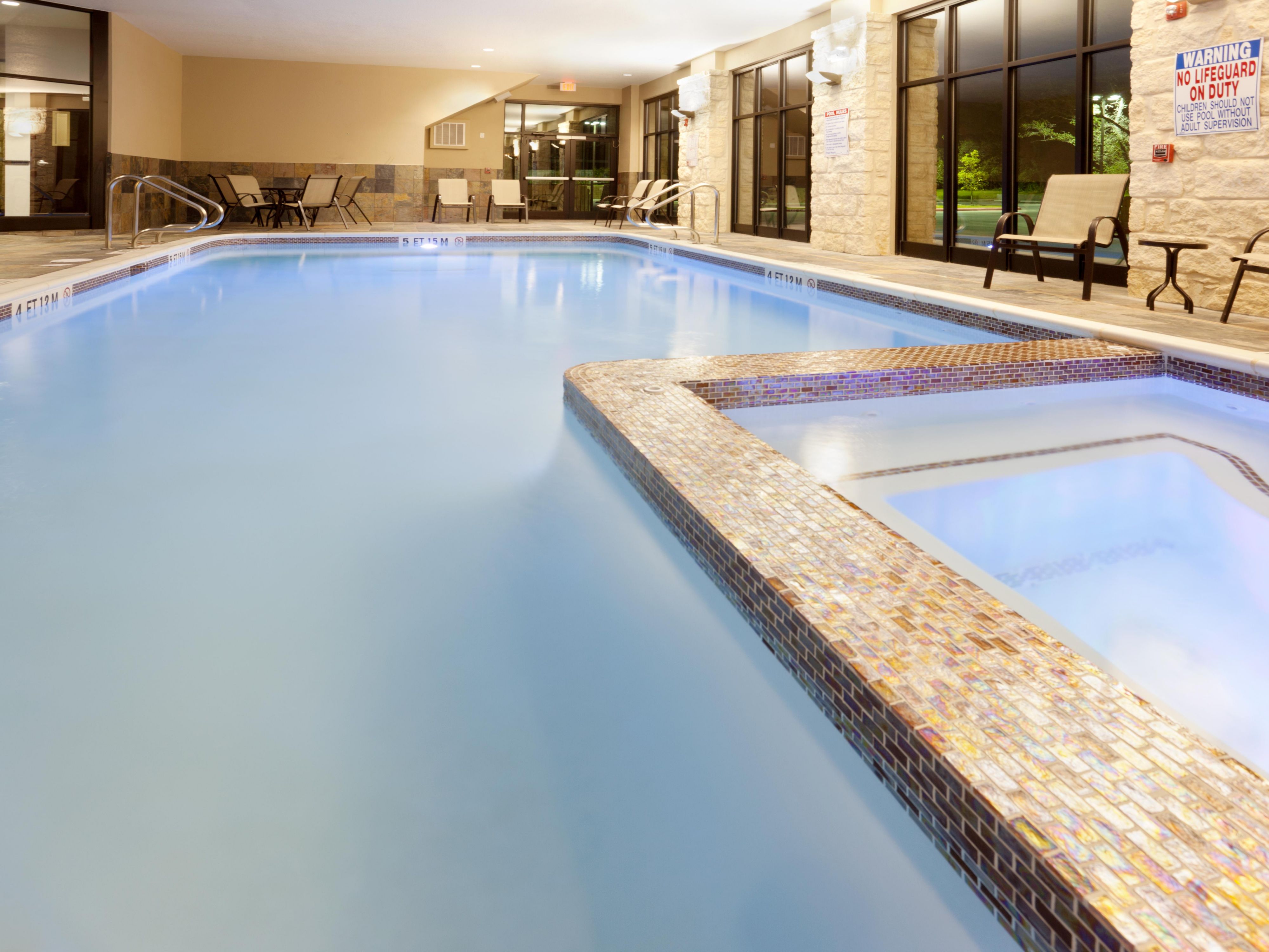 You can swim, rain or shine, in our renovated indoor pool.