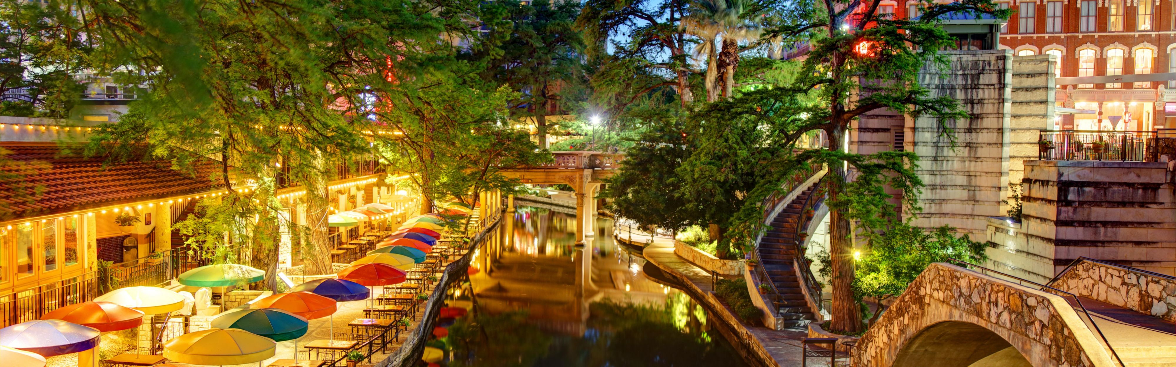 The San Antonio River Walk is right outside our hotel