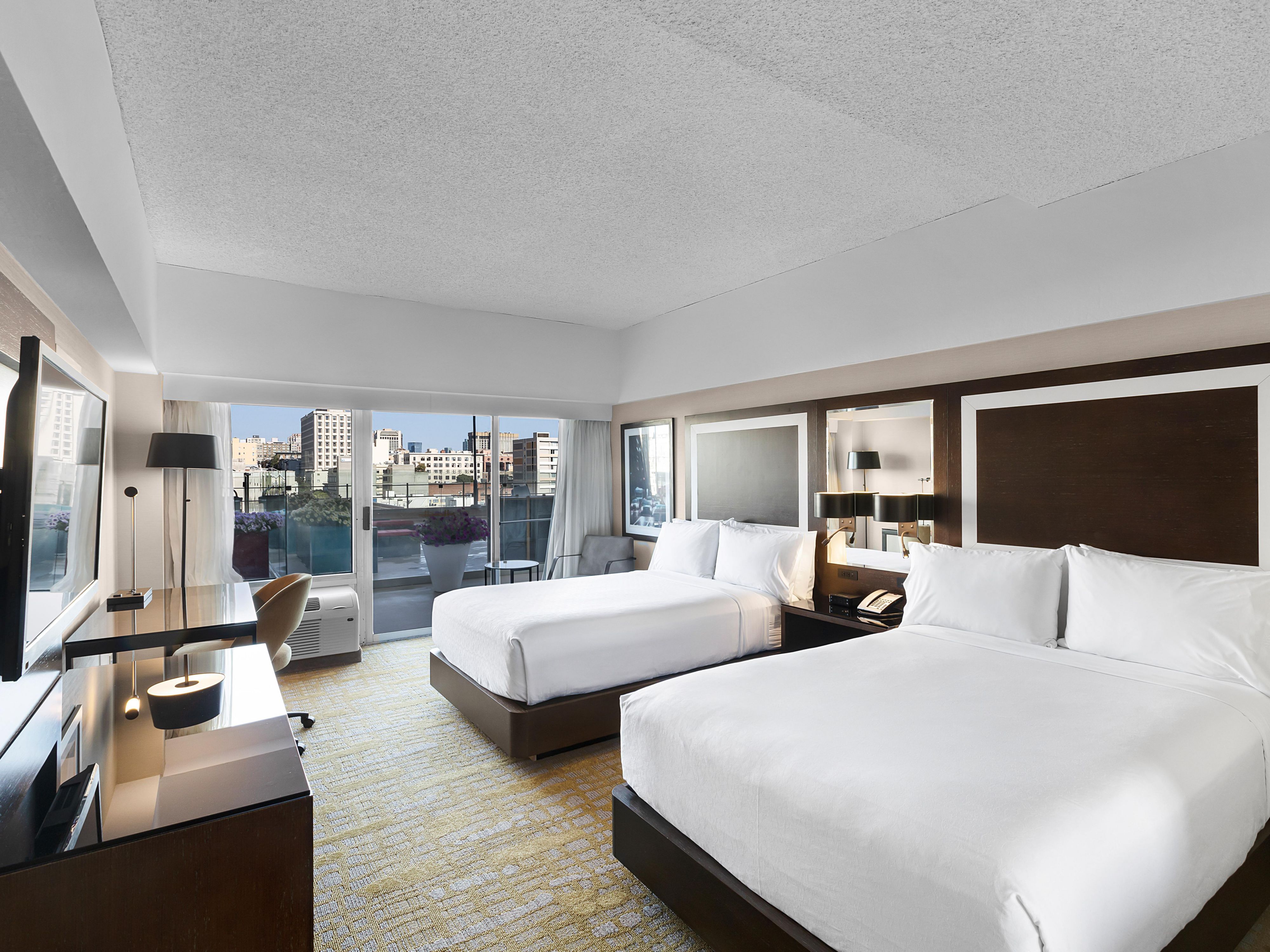 Our plush double bed rooms are the perfect home away from home.