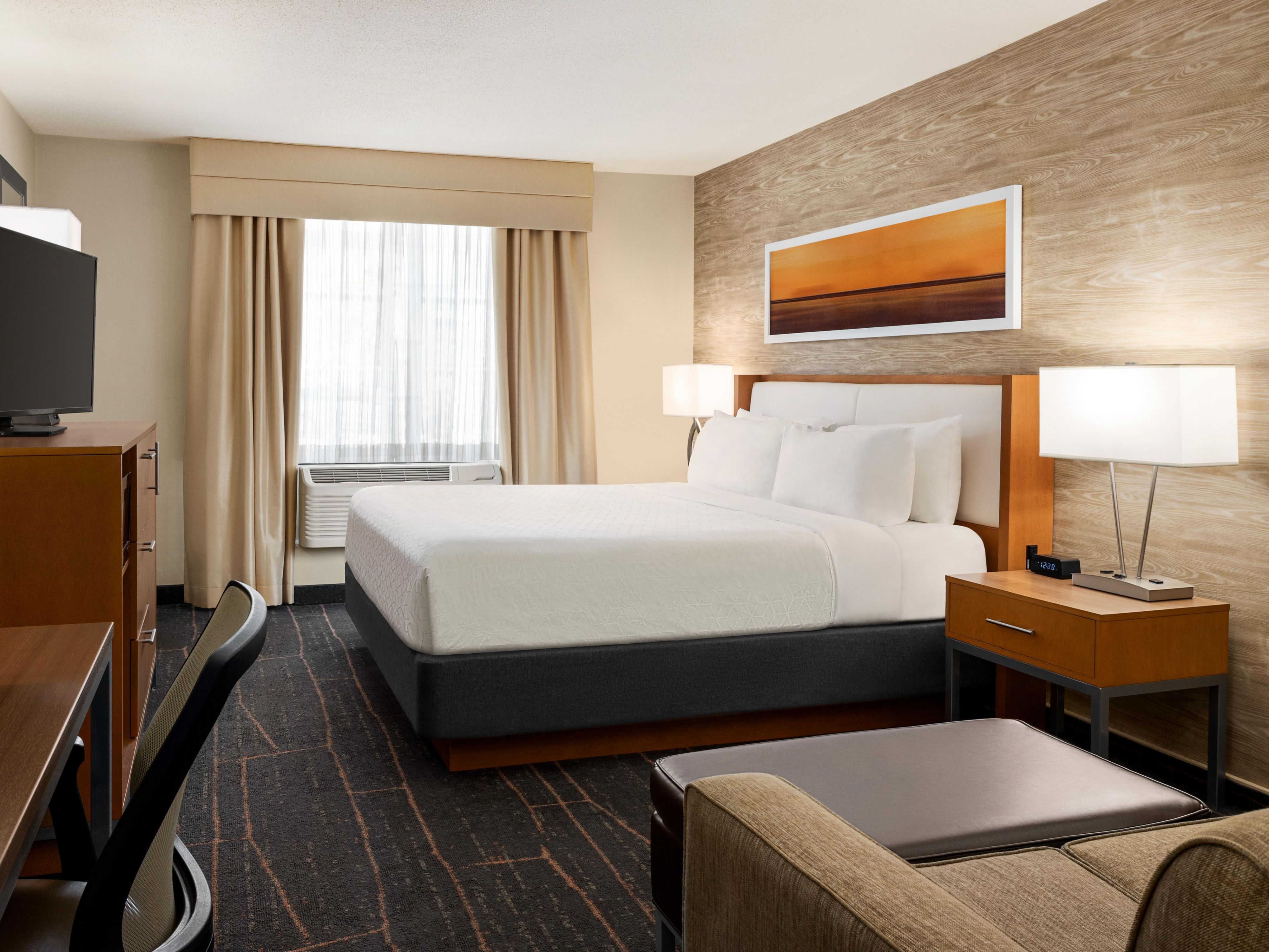 Rest and recharge or get to work in our spacious rooms