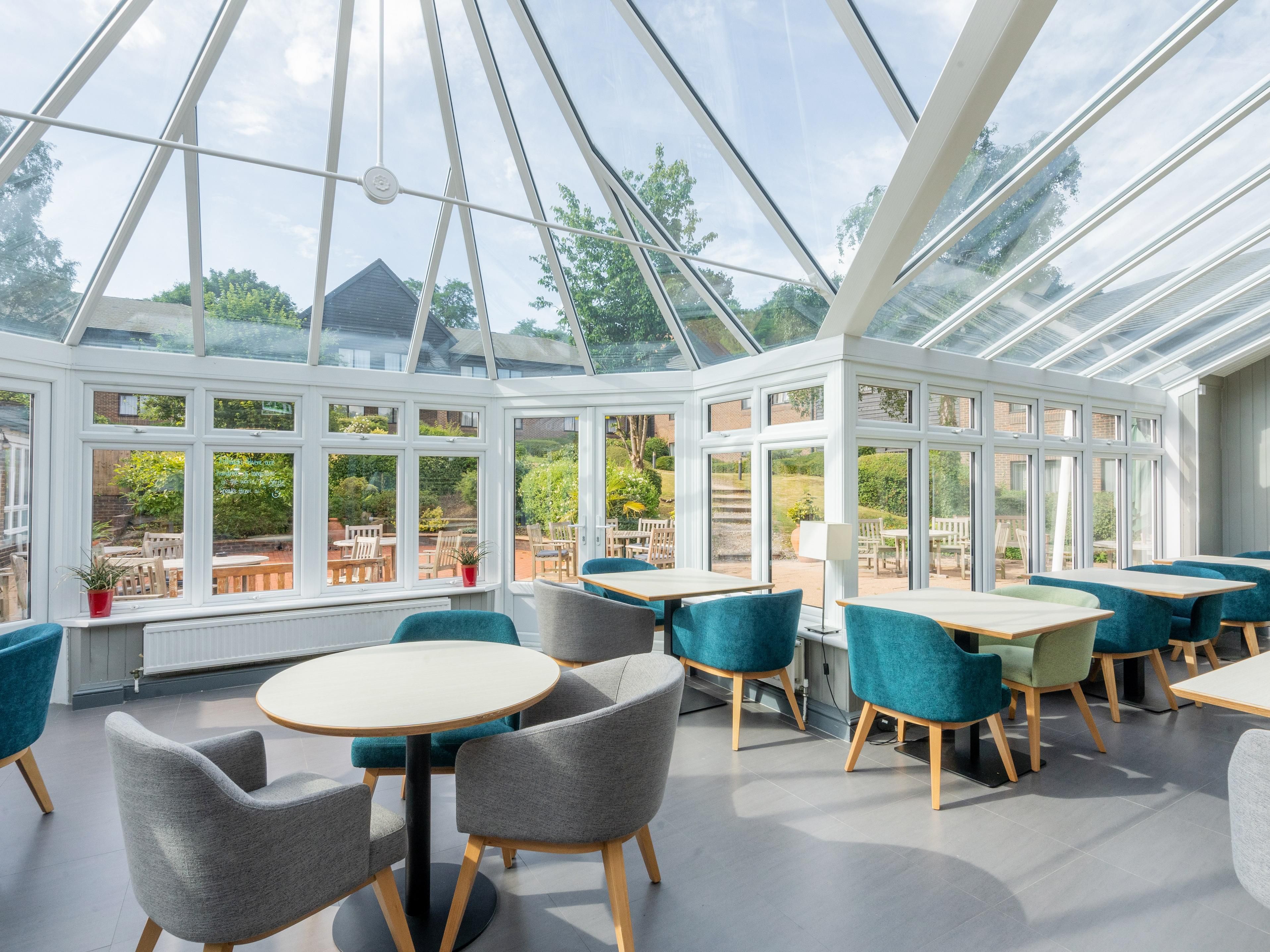 Our Garden Room is set just off of the main lounge area and leads out onto the courtyard. Offering the perfect setting for a catch up with friends or colleagues. We offer an all day menu and also Afternoon Tea. 