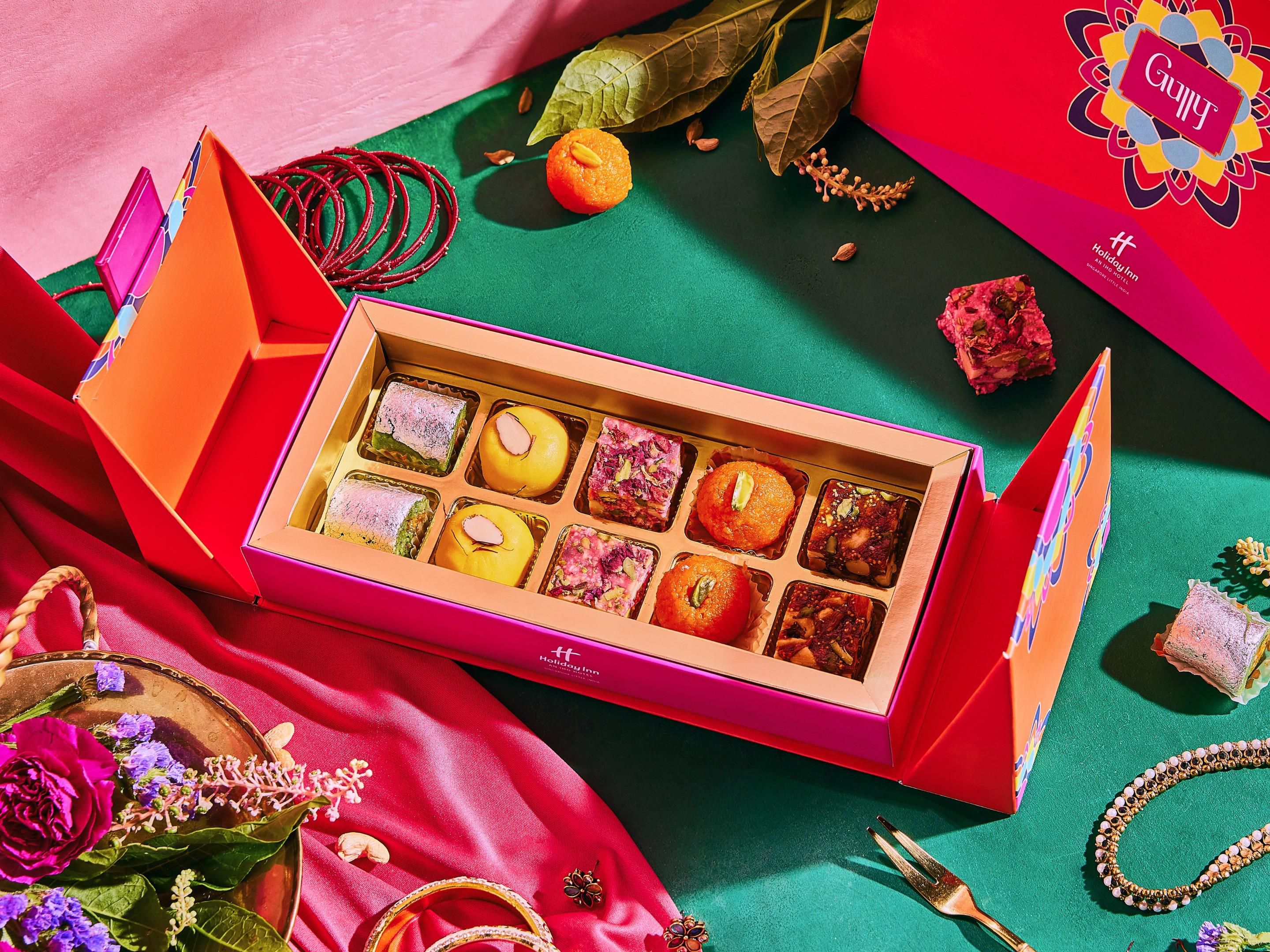 Deepavali may be over, but that doesn't mean you can't enjoy the sweets! Order our Mithai Sweet Box, where pistachio rolls crunch louder than family gossip and saffron pedas smooth over awkward conversations. 